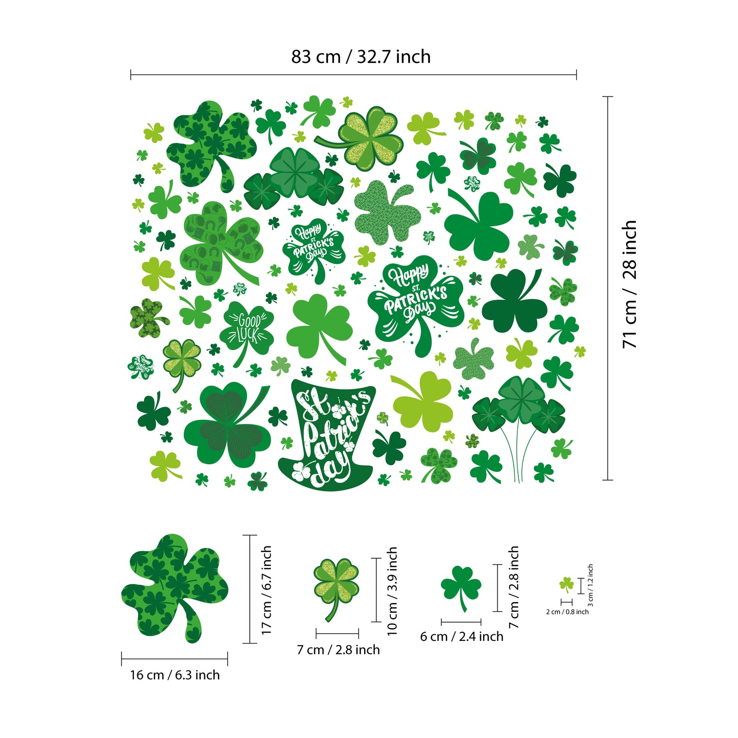 WSW6025 - St Patrick Day's Window Clings