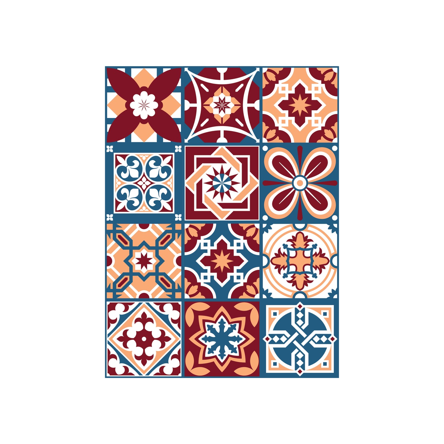WT1505 - Westminster Tiles Wall Stickers 15 cm x 15 cm - 24 pcs.