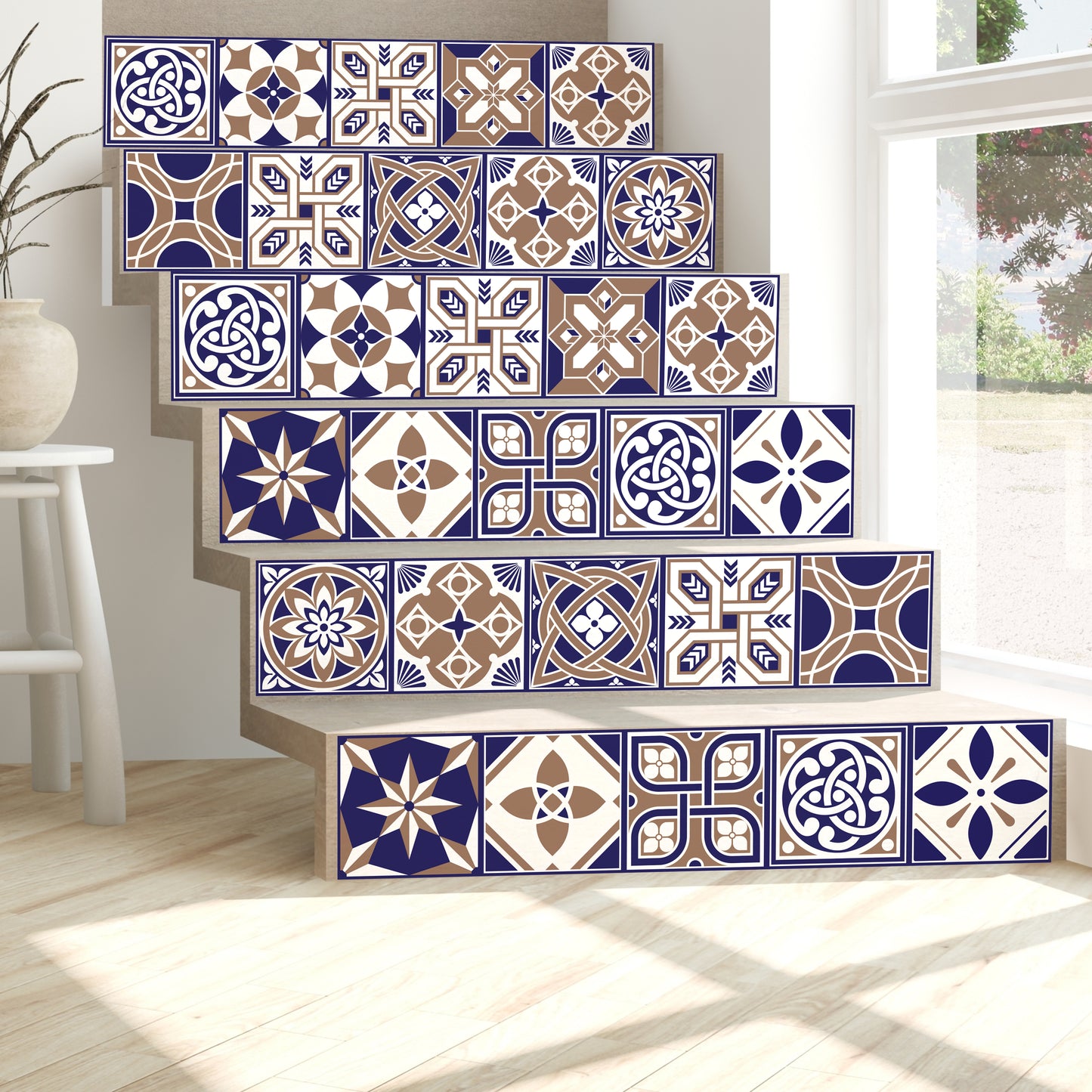 WT1507 - Royal Tiles Wall Stickers - 15 cm x 15 cm - 24 pcs.