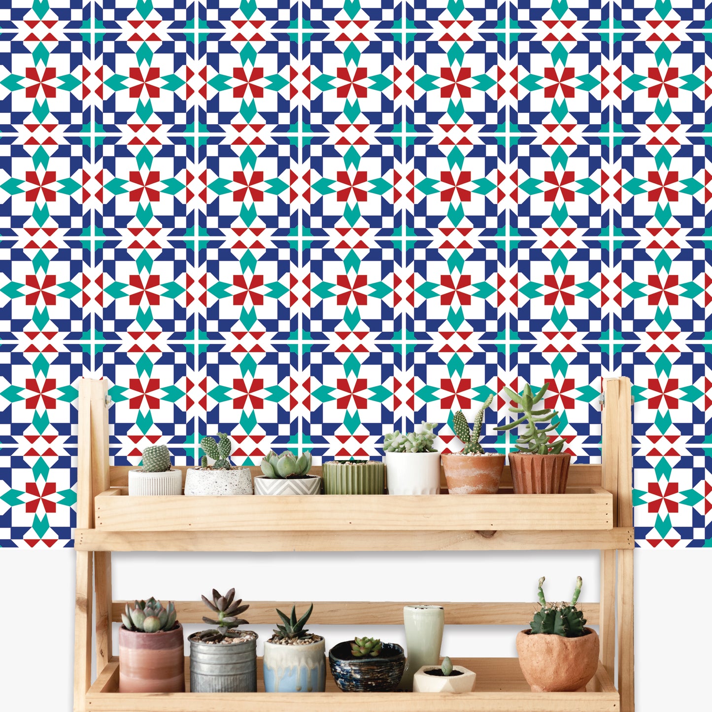 WT1508 - Marrakech Tiles Wall Stickers - 15 cm x 15 cm - 24 pcs.