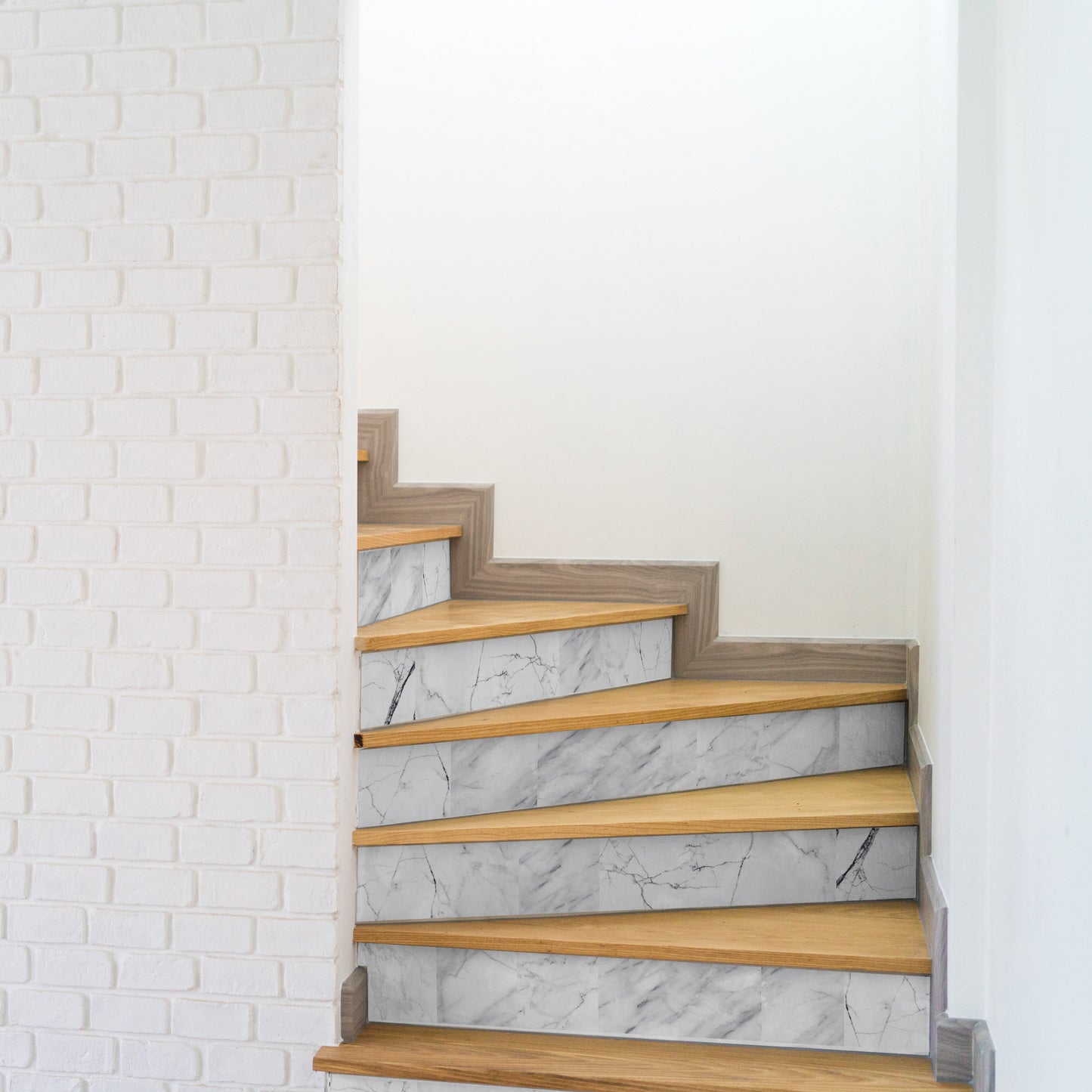 WT1523 Marble Tiles Mix Wall Stickers - 15 cm x 15 cm - 24 pcs.