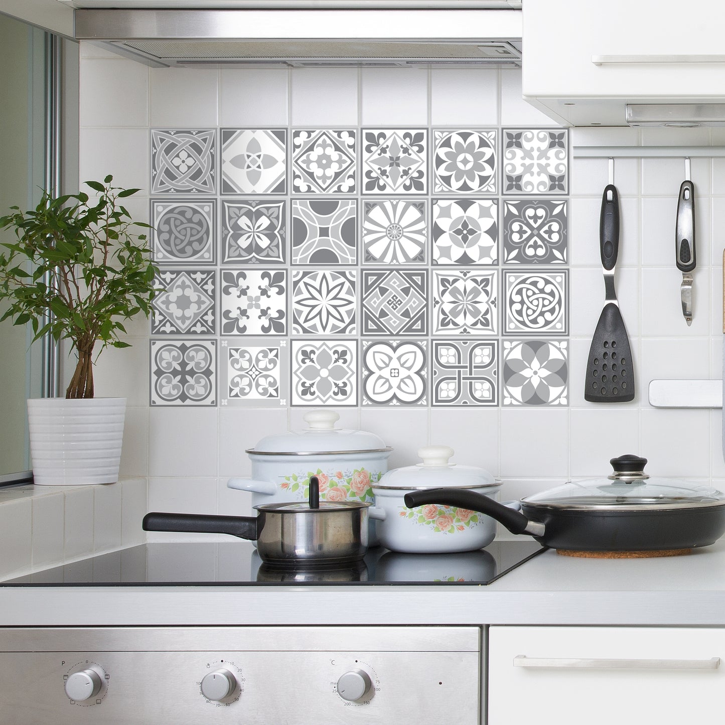 WT1531 - Purbeck Stone Tiles Wall Stickers - 15 cm x 15 cm - 24 pcs.