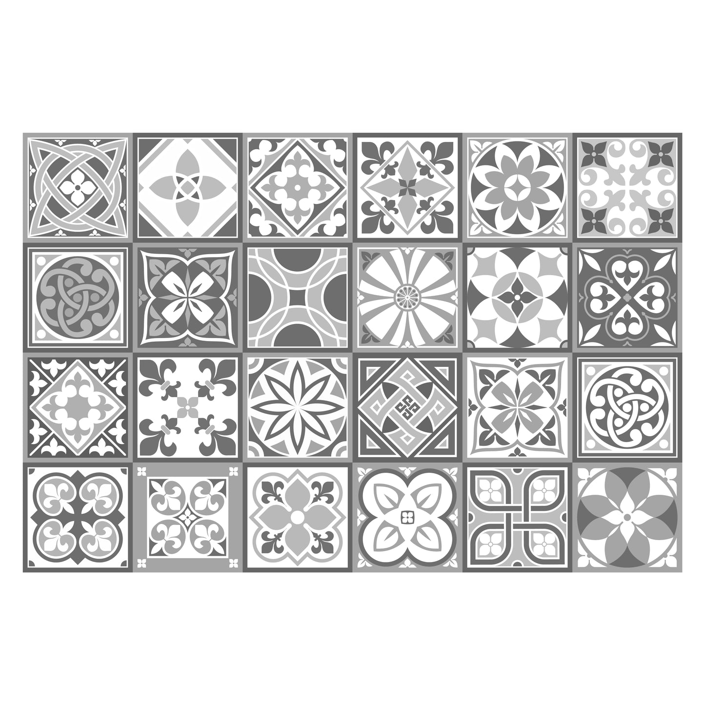 WT1531 - Purbeck Stone Tiles Wall Stickers - 15 cm x 15 cm - 24 pcs.