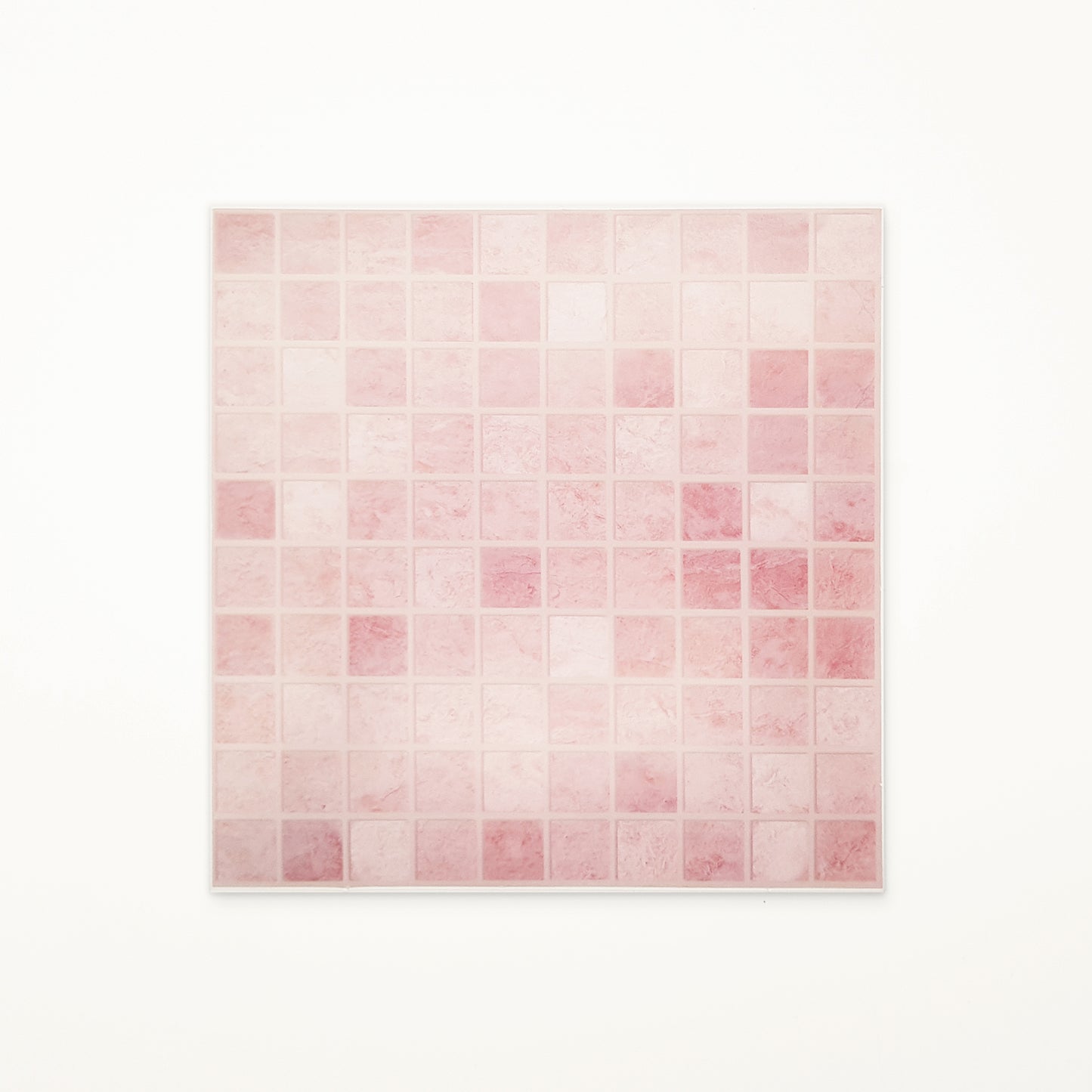 WT1590 - Vintage Pink Marble Mosaic Wall Tile Sticker Set - 15 x 15 cm (6 x 6 in) - 24 pcs