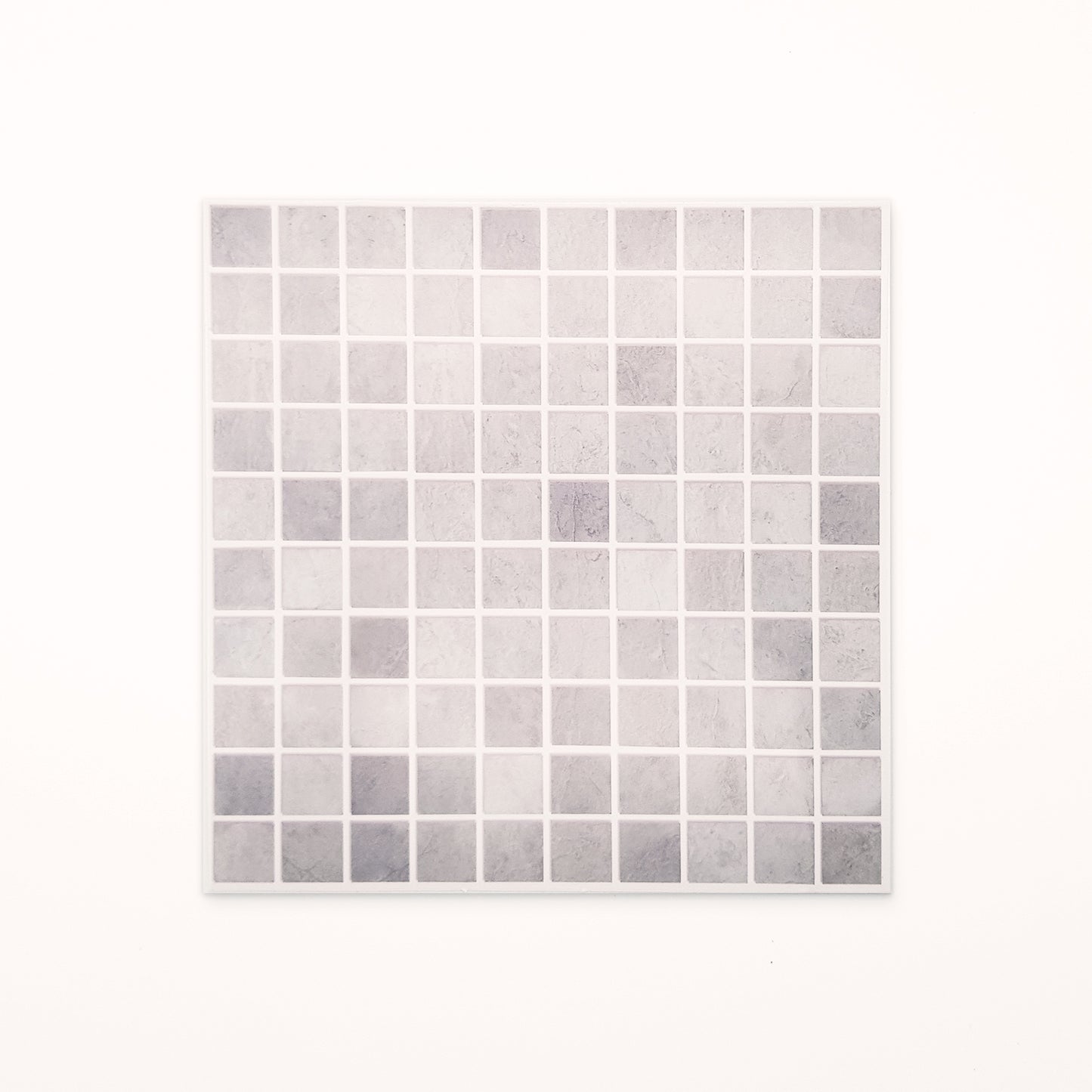 WT1591 - Natural Grey Limestone Mosaic Wall Tile Sticker Set - 15 x 15 cm (6 x 6 in) - 24 pcs