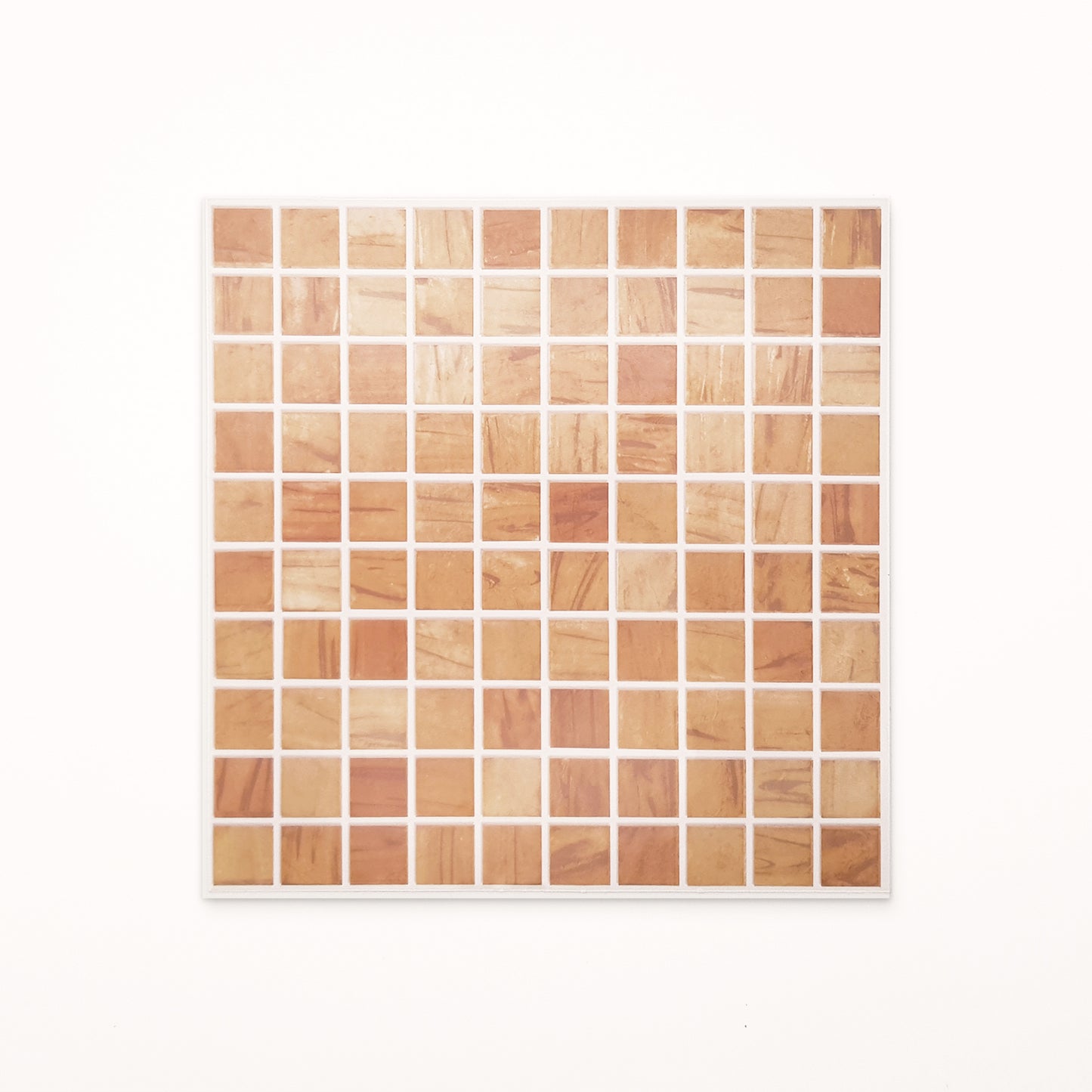WT1592 - Triana Marble Brown and Cream Mosaic Wall Tile Sticker Set - 15 x 15 cm (6 x 6 in) - 24 pcs