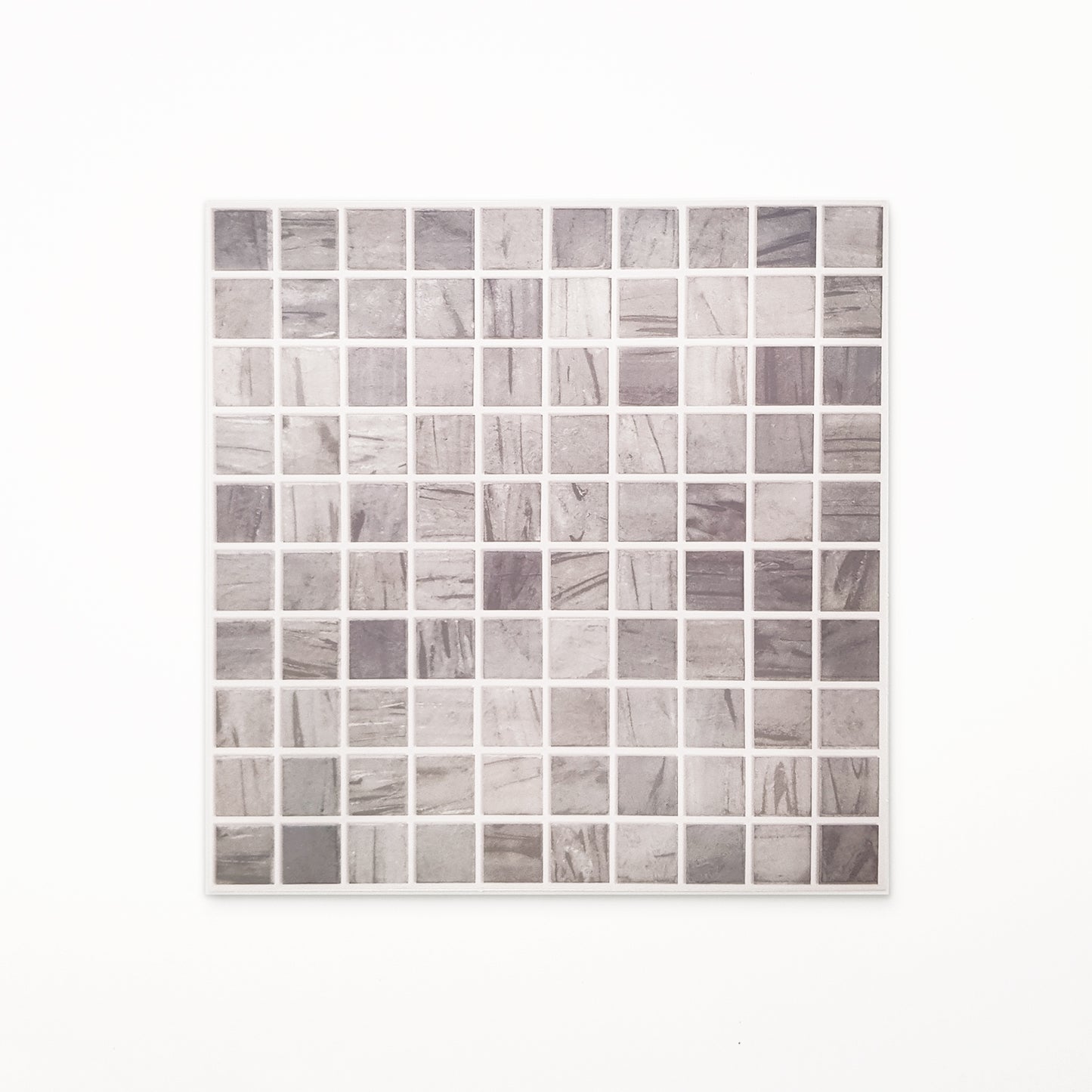 WT1593 - Picasso Grey Marble Mosaic Wall Tile Sticker Set - 15 x 15 cm (6 x 6 in) - 24 pcs
