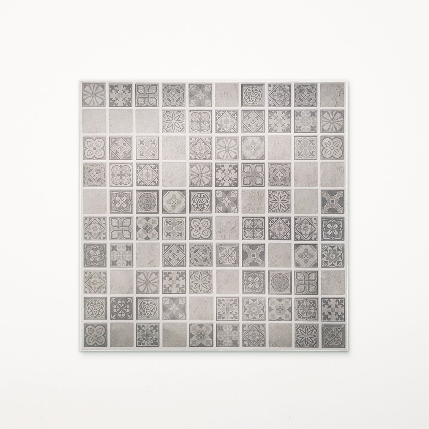 WT1596 - Limestone Antique Azulejo Mosaic Wall Tile Sticker Set - 15 x 15 cm (6 x 6 in) - 24 pcs