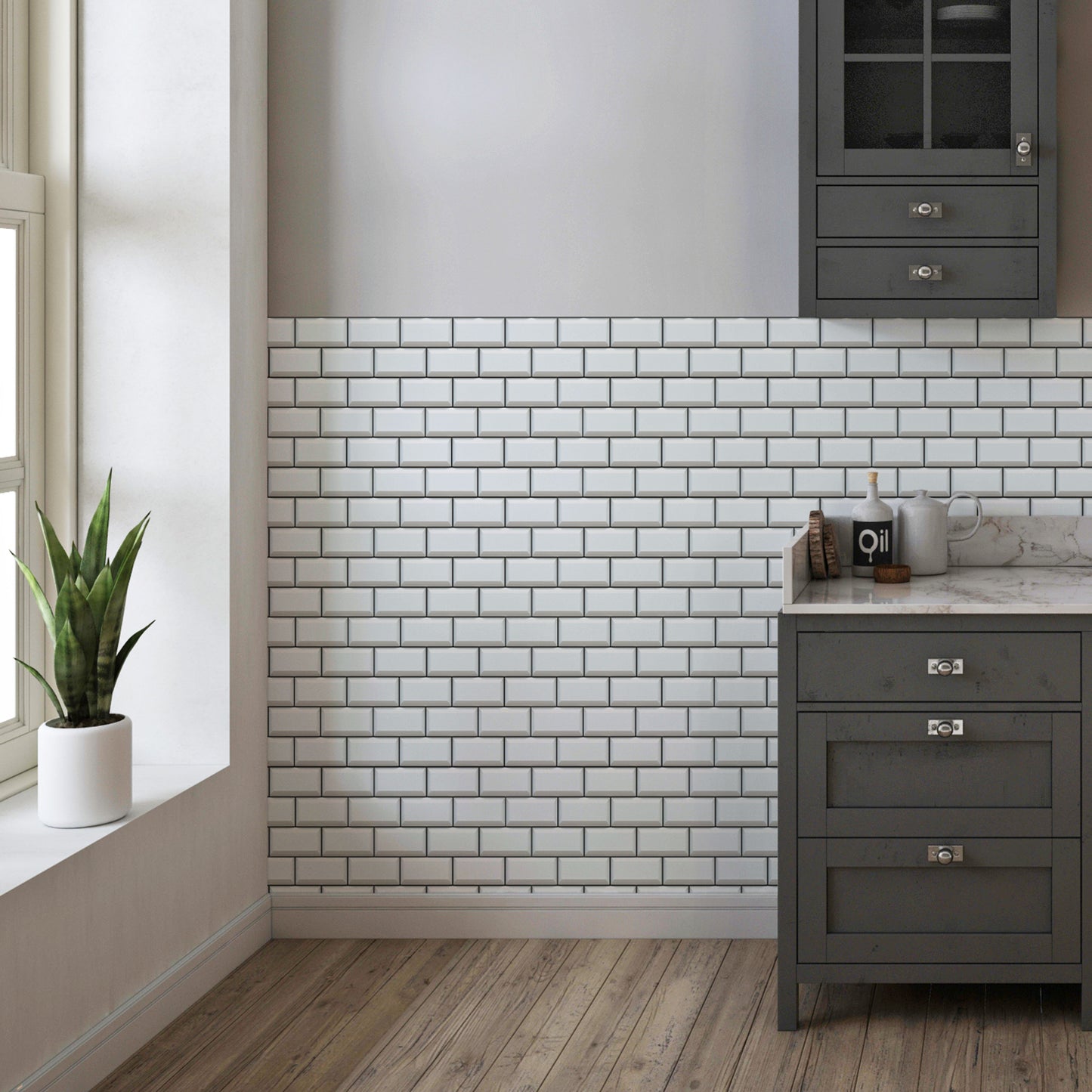 WT1706 - Off White Subway Brick Tile 11.2 x 5.5 inches / 28.5 x 14 cm