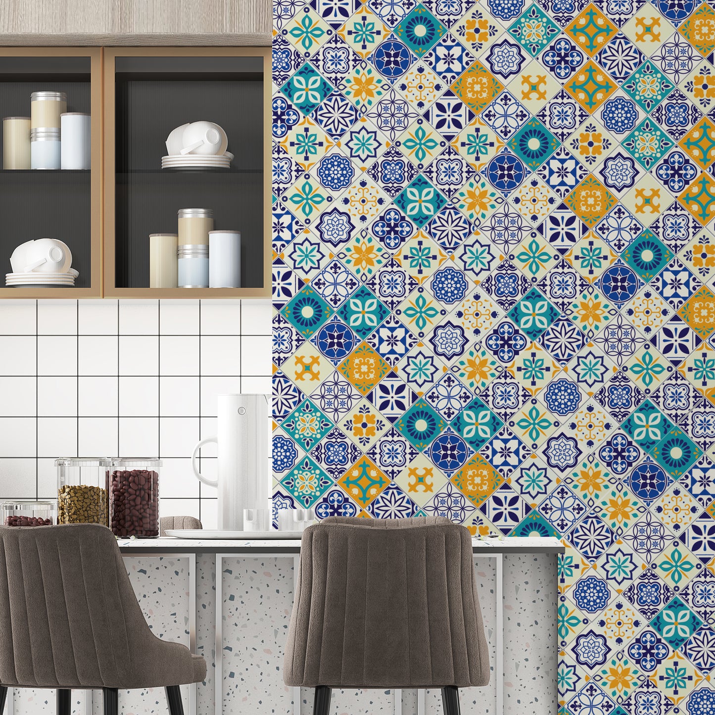 WT3041 - Canary Spanish Tiles 15cm (6in) 48pcs - Wt1565+WT1501