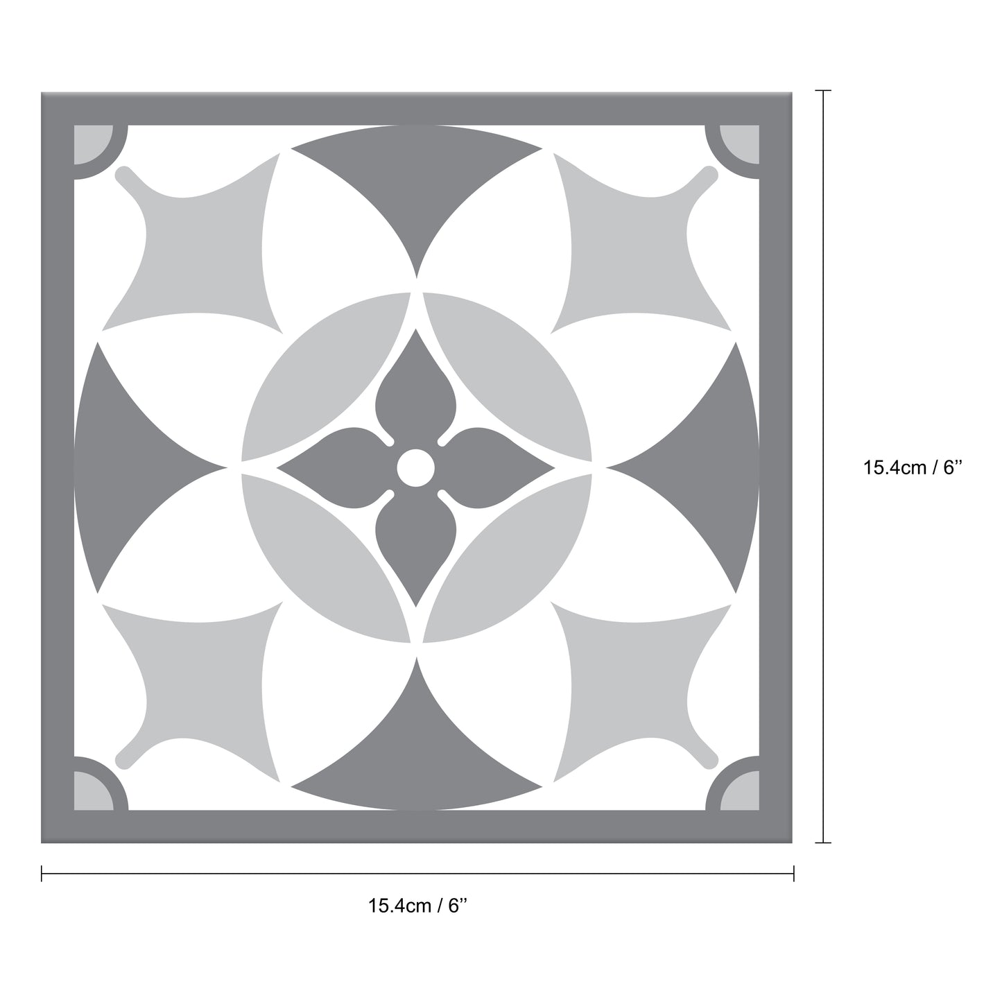 Purbeck Stone Glossy 3D Sticker Tile 15.4 cm (6 in) - 16pcs in a pack