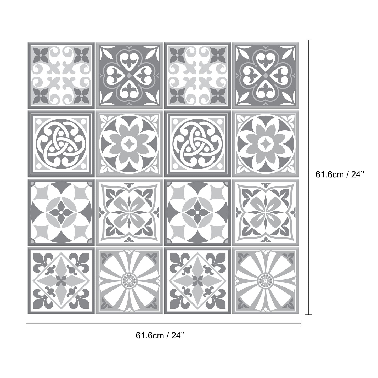 Purbeck Stone Glossy 3D Sticker Tile 15.4 cm (6 in) - 16pcs in a pack