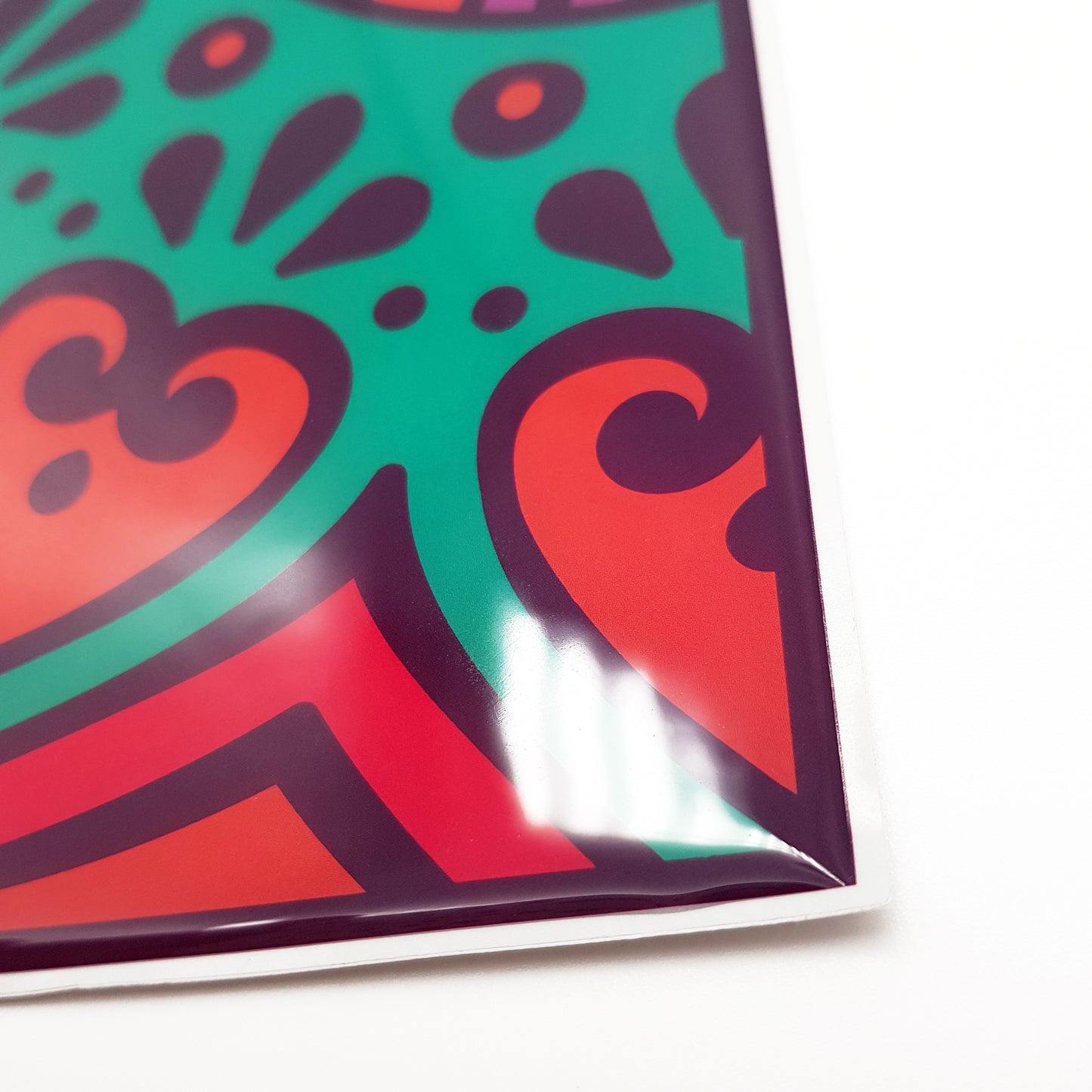 Colourful Mandala Spanish Glossy 3D Sticker Tile 15.4 cm (6 in) - 16pcs in a pack