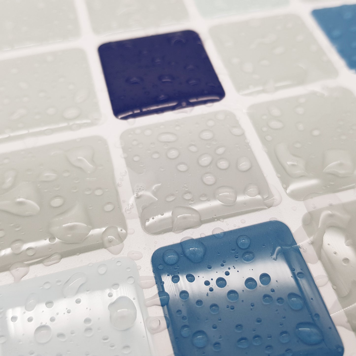 Blue Sea Mosaic Glossy 3D Sticker Tile 30.5 x 15.4cm (12 x 6 in) - 12pcs in a pack