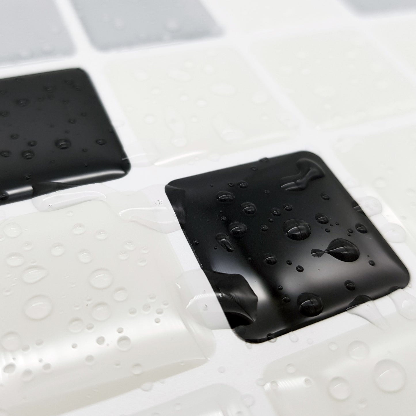 Classic Black and White Mosaic Glossy 3D Sticker Tile 30.5 x 15.4cm (12 x 6 in) - 12pcs in a pack