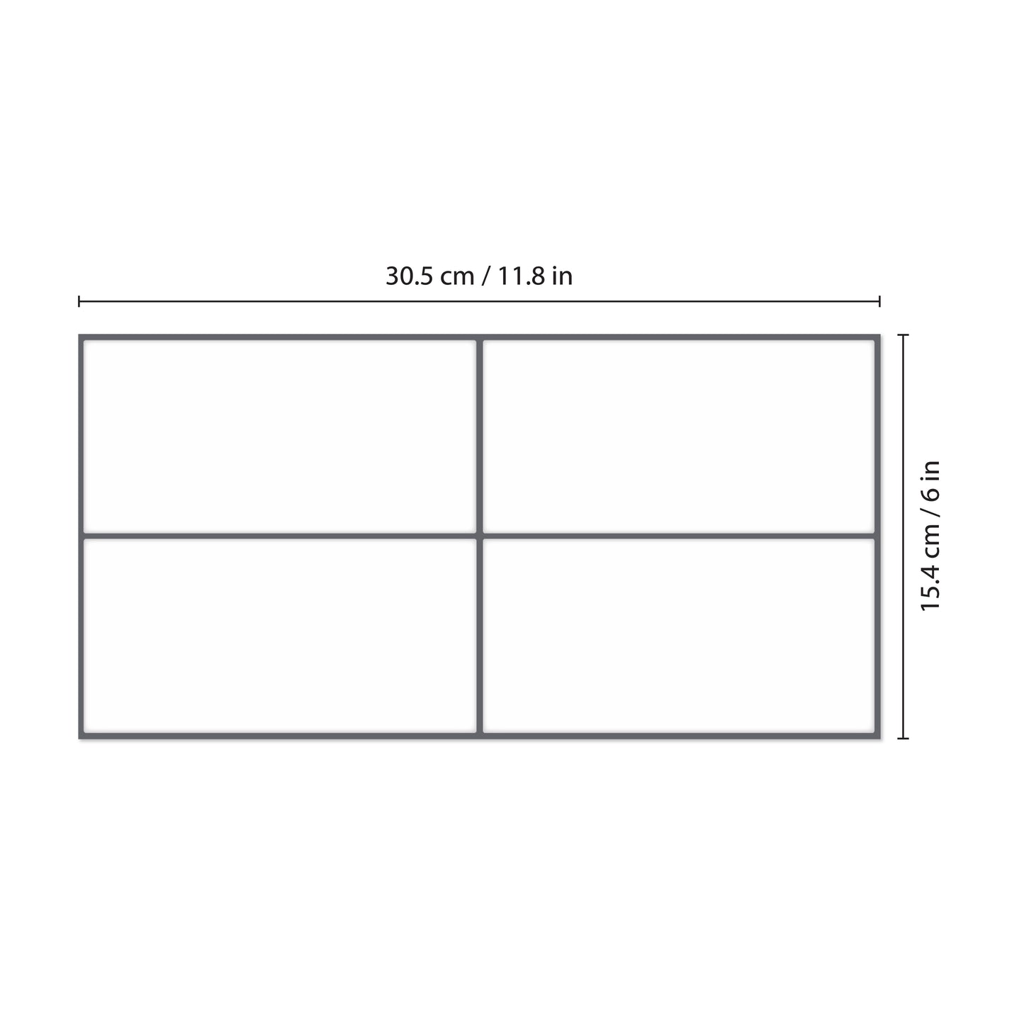 Insta Kitchen Original Brilliant White Glossy 3D Tile Stickers 30.5 x 15.4cm (12 x 6 in) - 12 pcs in a pack