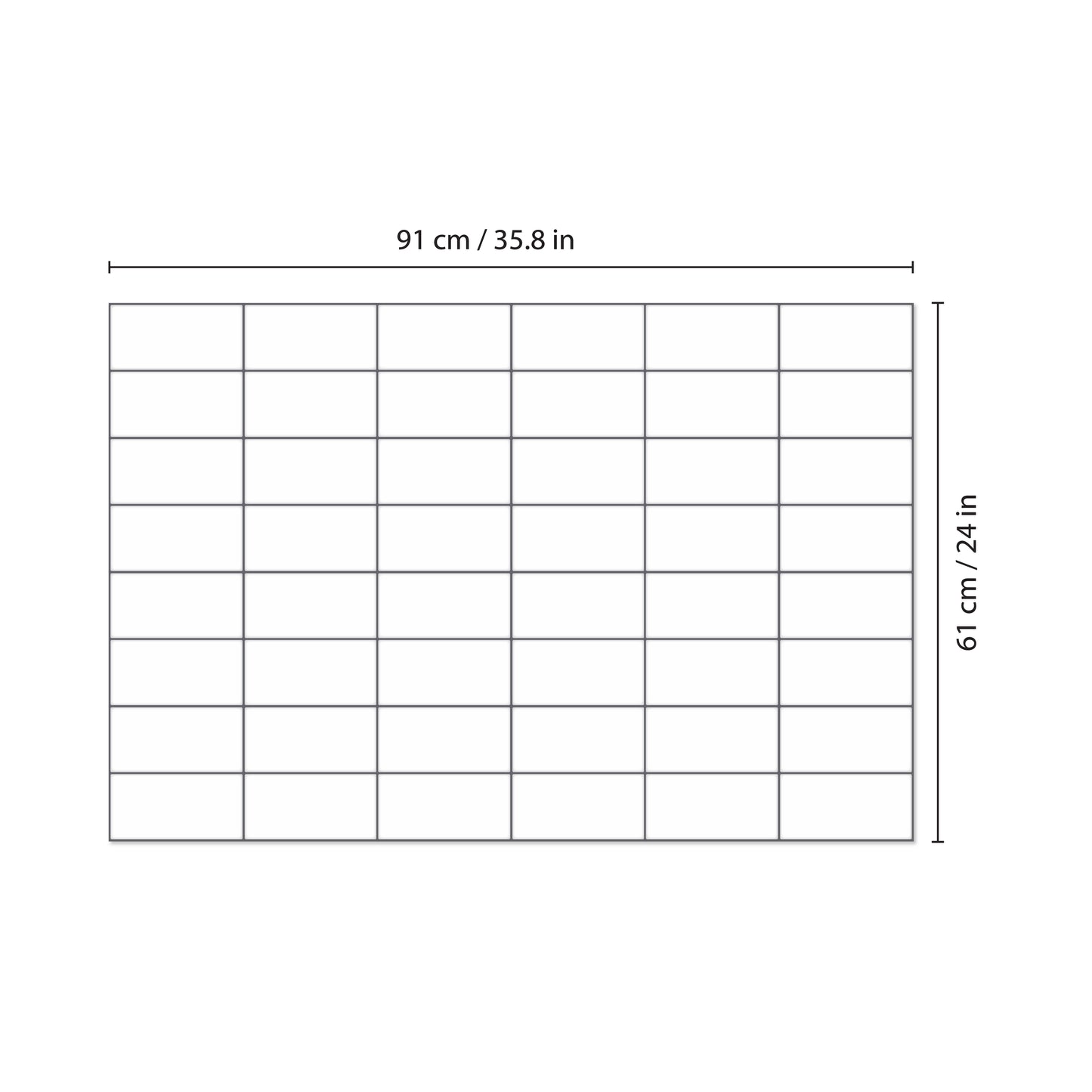 Insta Kitchen Original Brilliant White Glossy 3D Tile Stickers 30.5 x 15.4cm (12 x 6 in) - 12 pcs in a pack