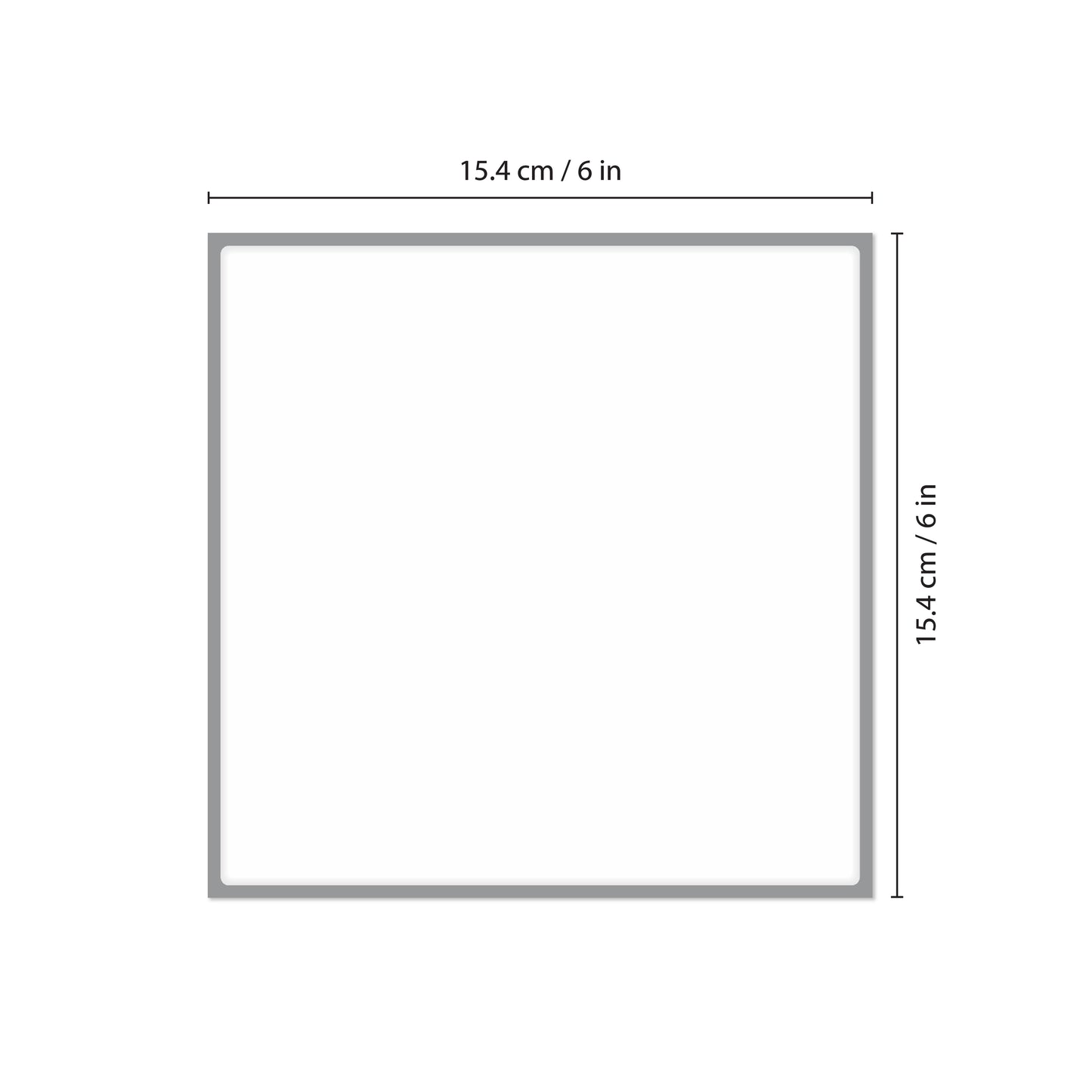Spanish Retro White Square Glossy 3D Tile Stickers 15.4 cm (6 in) - 16pcs in a pack