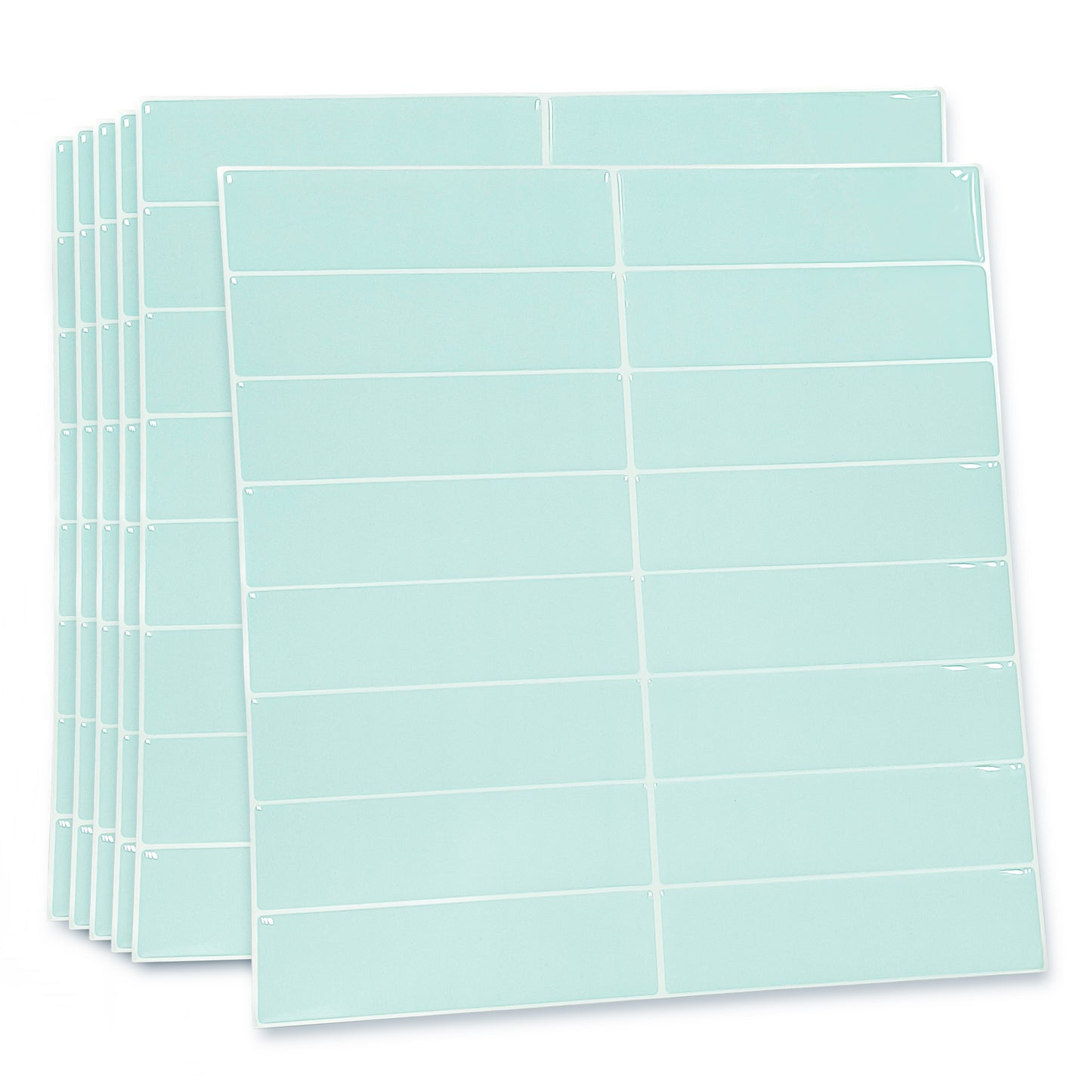 Light Sea Green Rectangular 3D Sticker Tile 12 x 12 inches / 30.5 x 30.5 cm - 6pcs in a pack