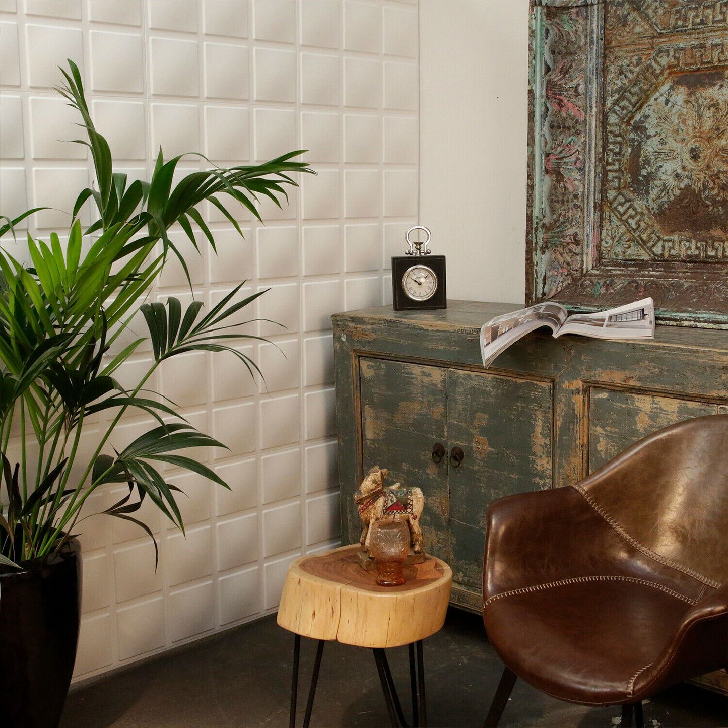W3DP0007 - GA-WA07 Cubes Eco Friendly 3D Wall Panels Decorative Tiles - 50x50 cm - 12 Boards (for 3 sqm2)