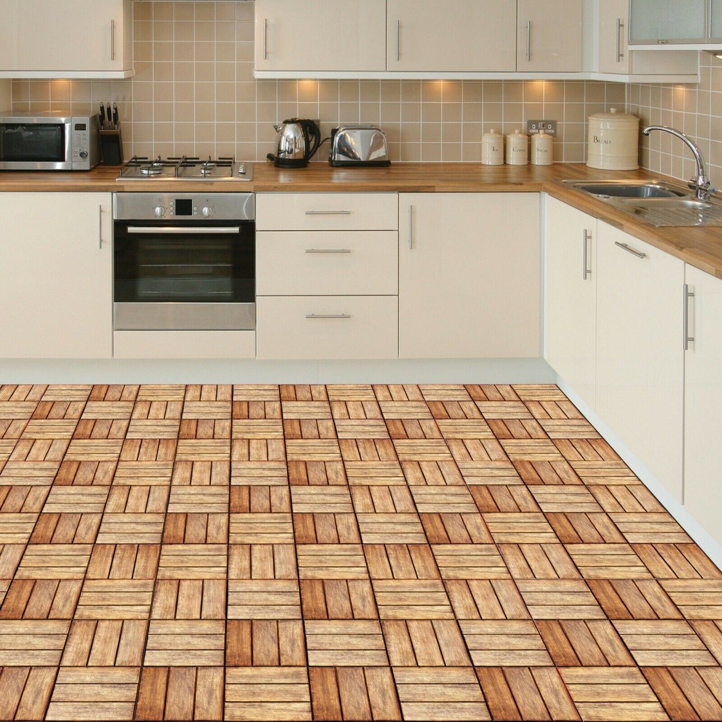 WFS6036 - Floor Stickers Vintage Wooden Floor 120cm x 60 cm