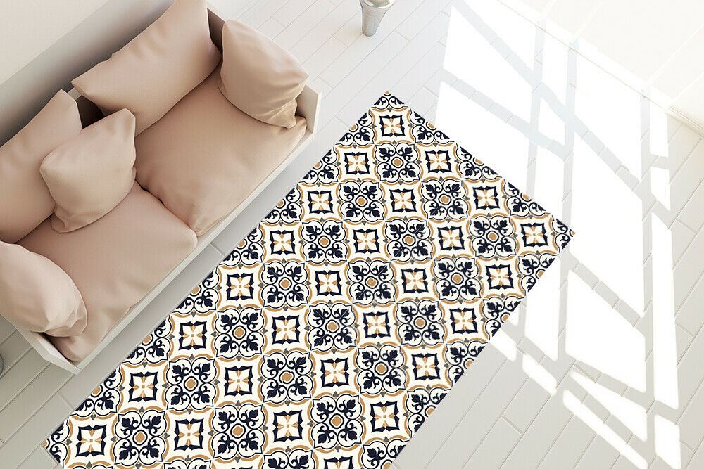 WFM6127 - European Vintage Floral Pattern Rug Mat 120cm x 60 cm