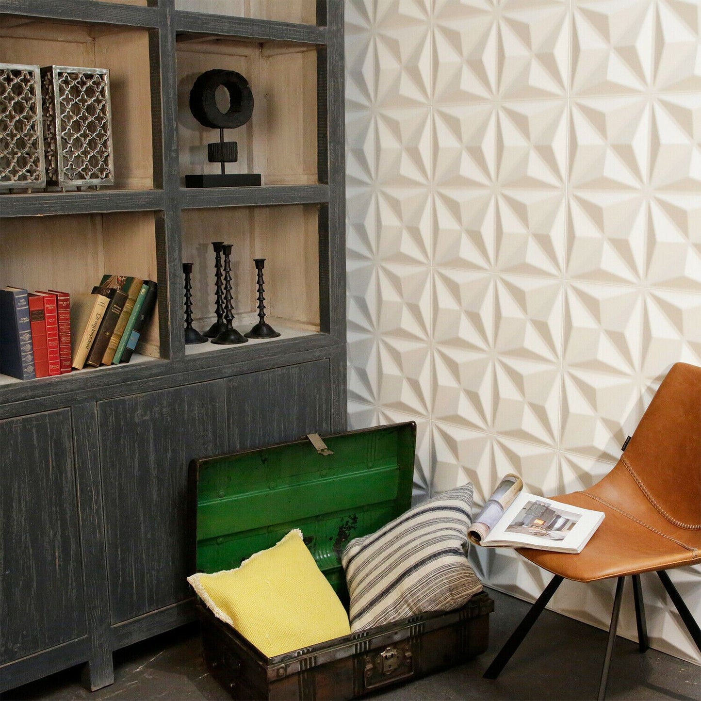 W3DP0013 - GA-WA17 Cullinans Eco Friendly 3D Wall Panels Decorative Tiles - 50x50 cm - 12 Boards (for 3 sqm2)