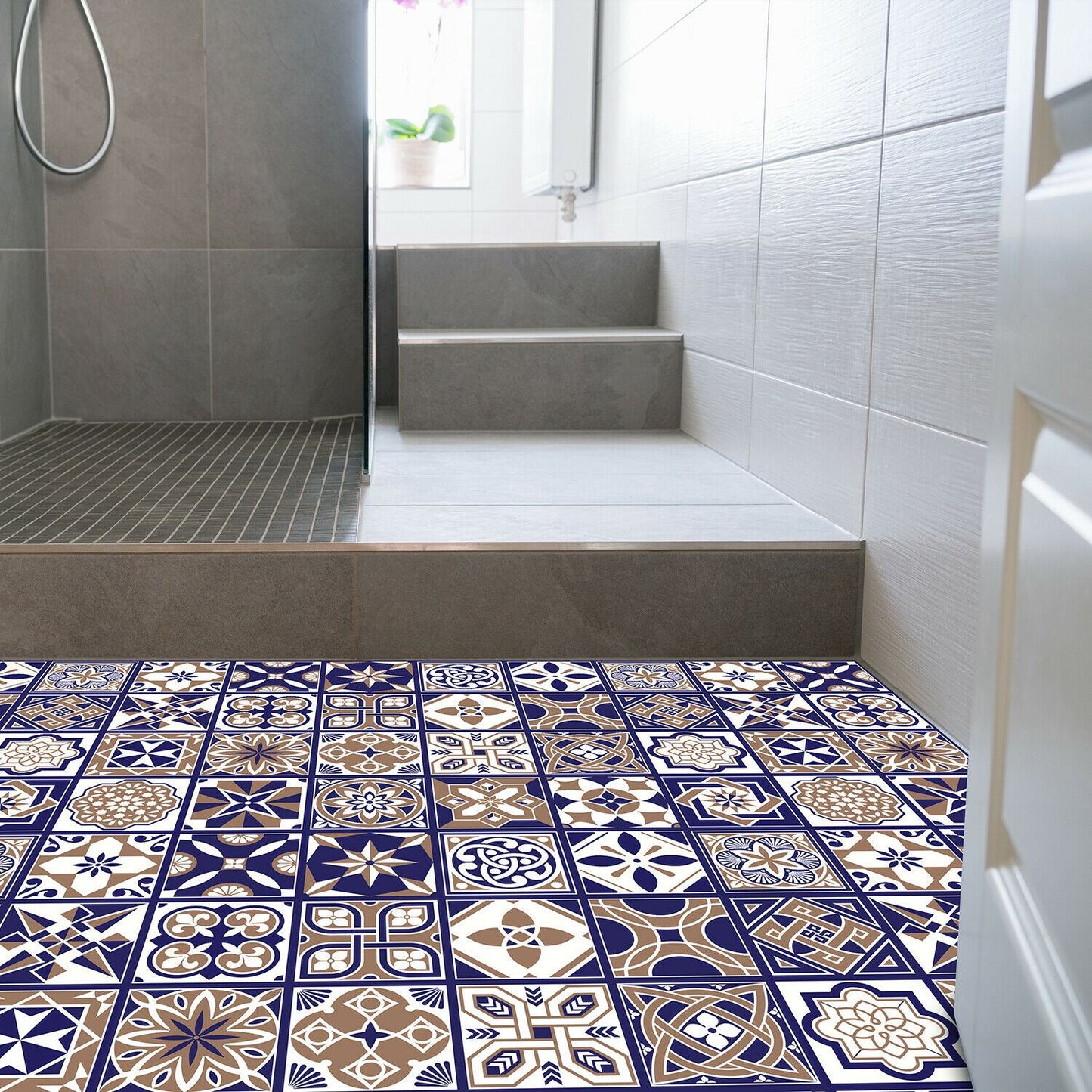 WFS6007 - Royal Tiles Floor Sticker 120cm x 60 cm