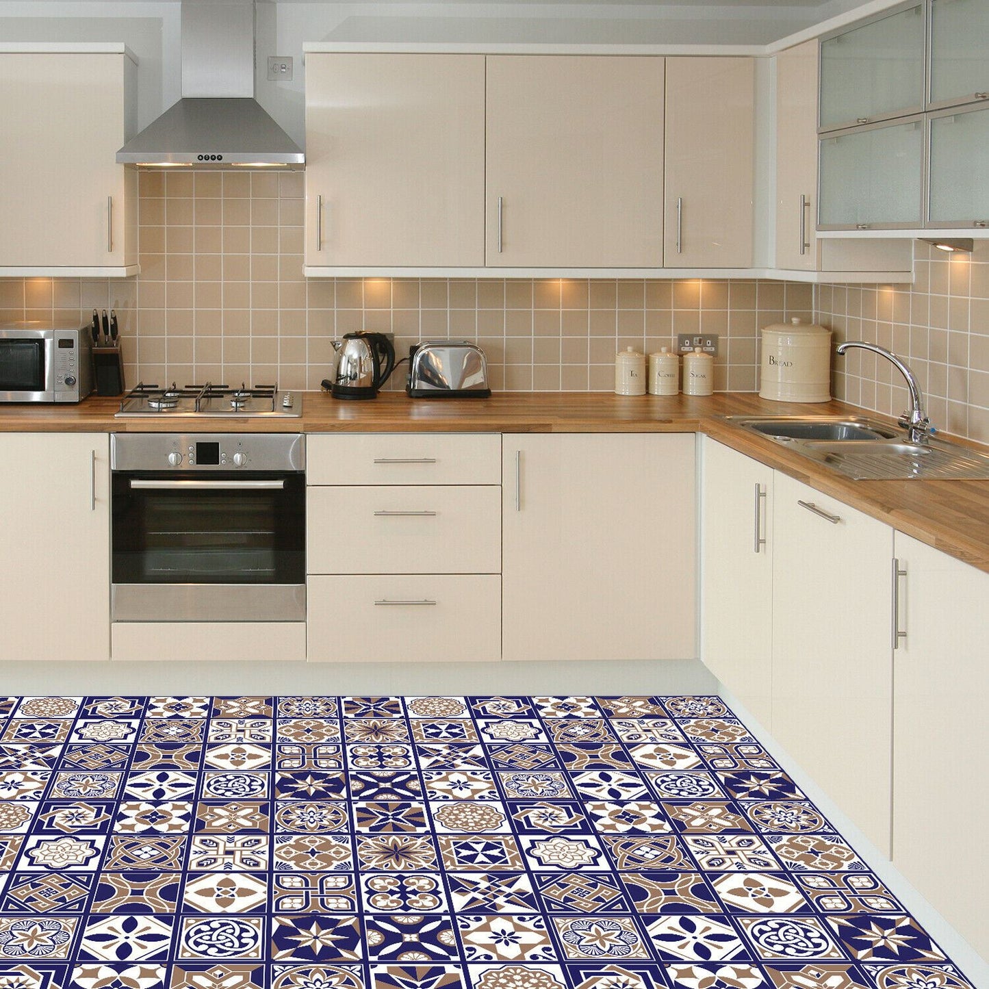 WFS6007 - Royal Tiles Floor Sticker 120cm x 60 cm