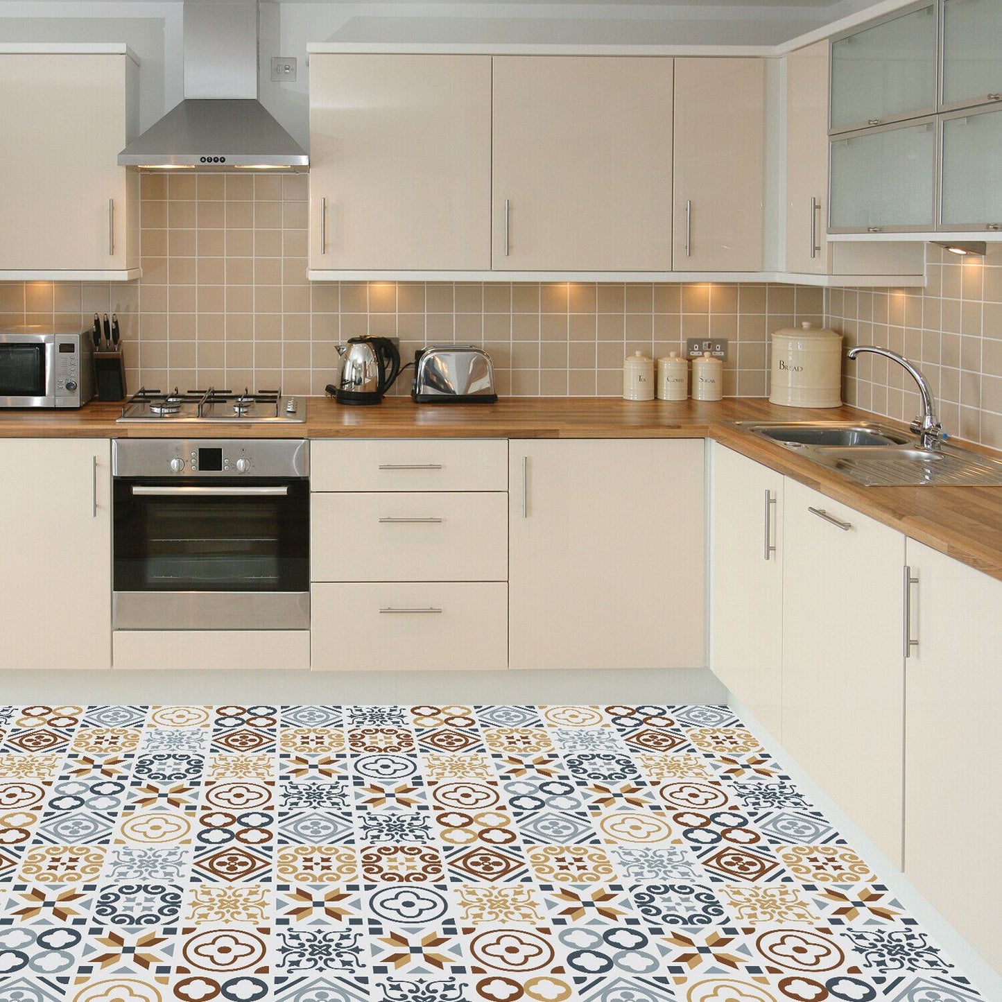 WFS6004 - Azulejo Tiles Floor Sticker 120cm x 60 cm
