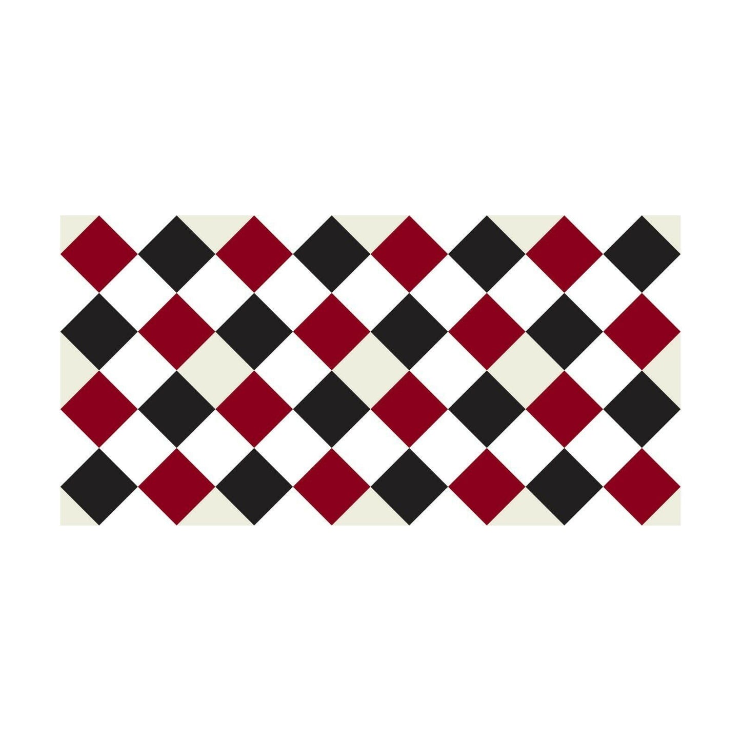 WFS6025 - Victorian Diamond Tiles Floor Stickers 120cm x 60 cm