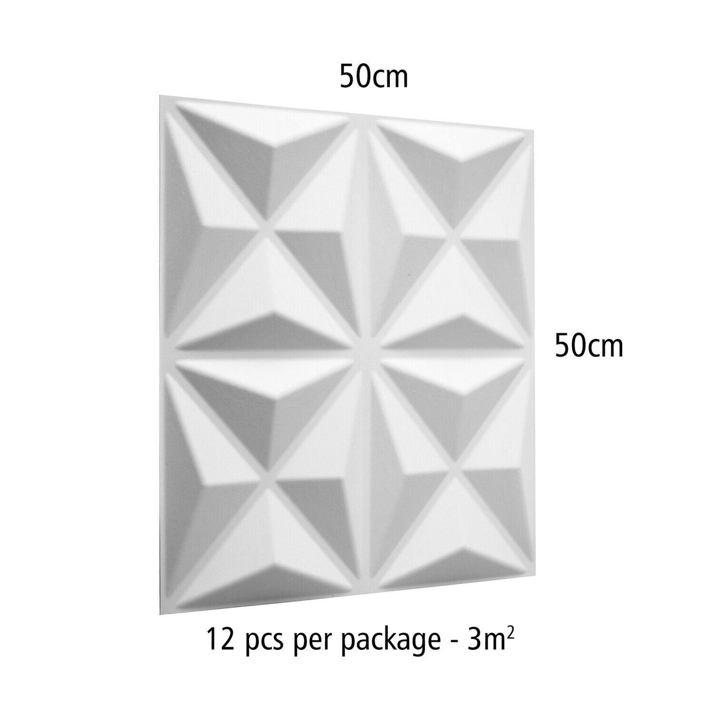 W3DP0013 - GA-WA17 Cullinans Eco Friendly 3D Wall Panels Decorative Tiles - 50x50 cm - 12 Boards (for 3 sqm2)