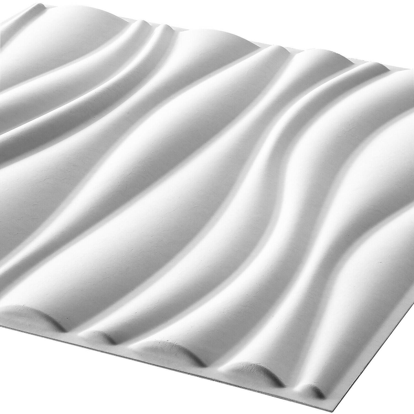 W3DP0004 - GA- WA04 Waves Eco Friendly 3D Wall Panels Decorative Tiles - 50x50 cm - 12 Boards (for 3 sqm2)