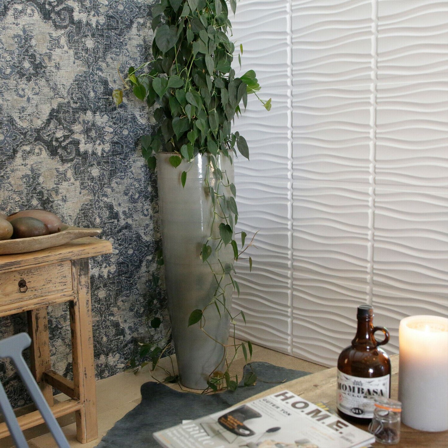 W3DP0011 - GA-WA14 Flows Eco Friendly 3D Wall Panels Decorative Tiles - 50x50 cm - 12 Boards (for 3 sqm2)