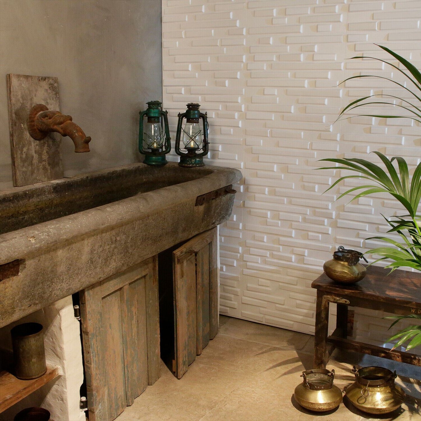 W3DP0010 - GA-WA13 Ventura Eco Friendly 3D Wall Panels Decorative Tiles - 50x50 cm - 12 Boards (for 3 sqm2)
