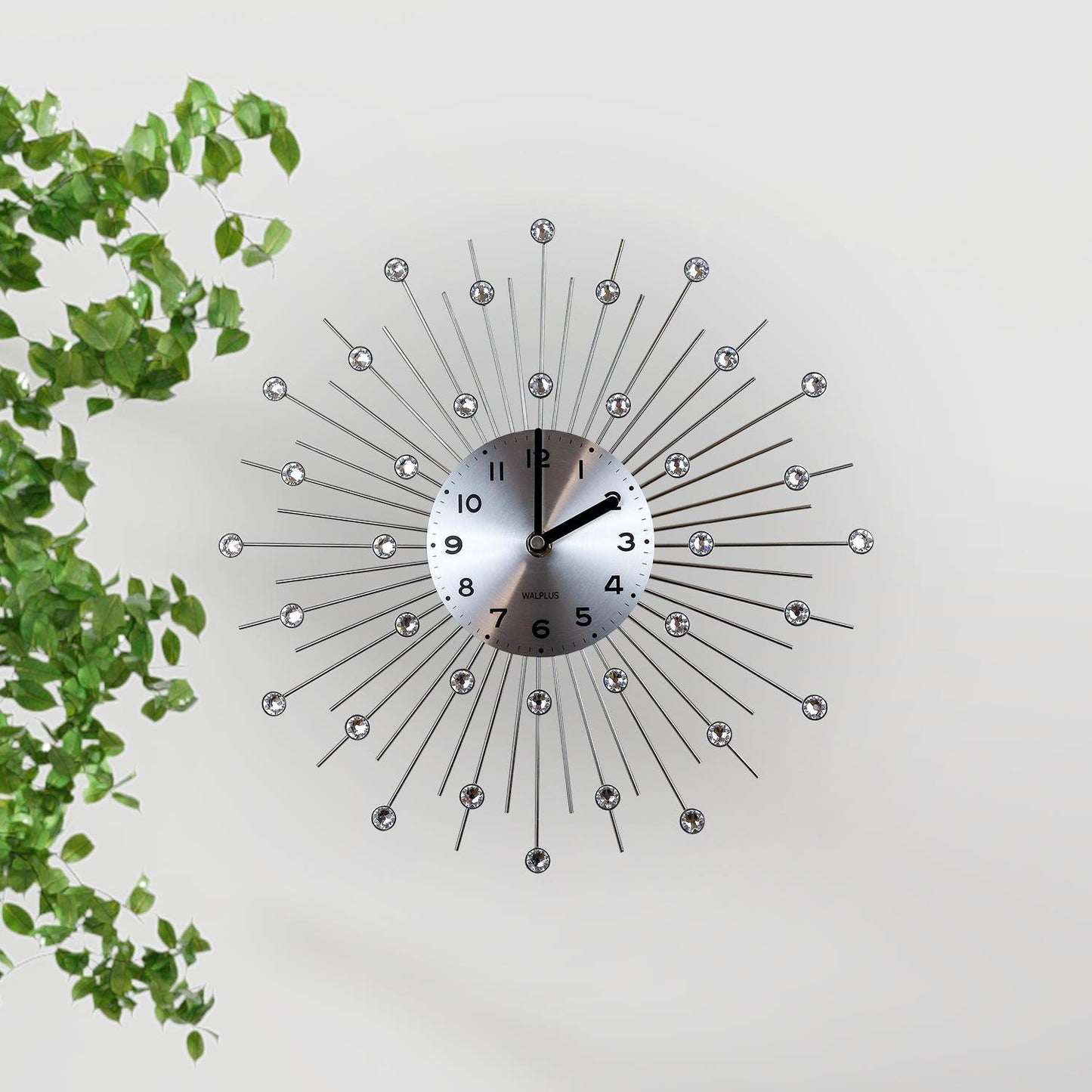 WC2135 - Peacock Crystal Clock with Swarovski Elements - 33 cm / 13 in