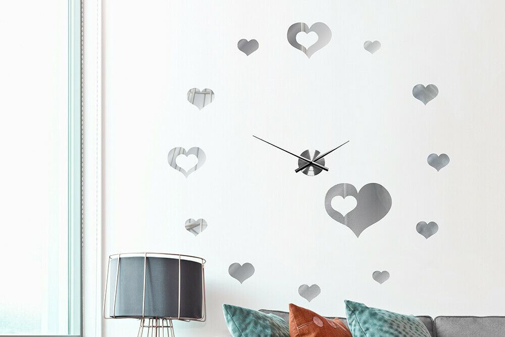 WC2114 - COM - WSM2034 + WC2051 - Hearts Mirror Wall Clock