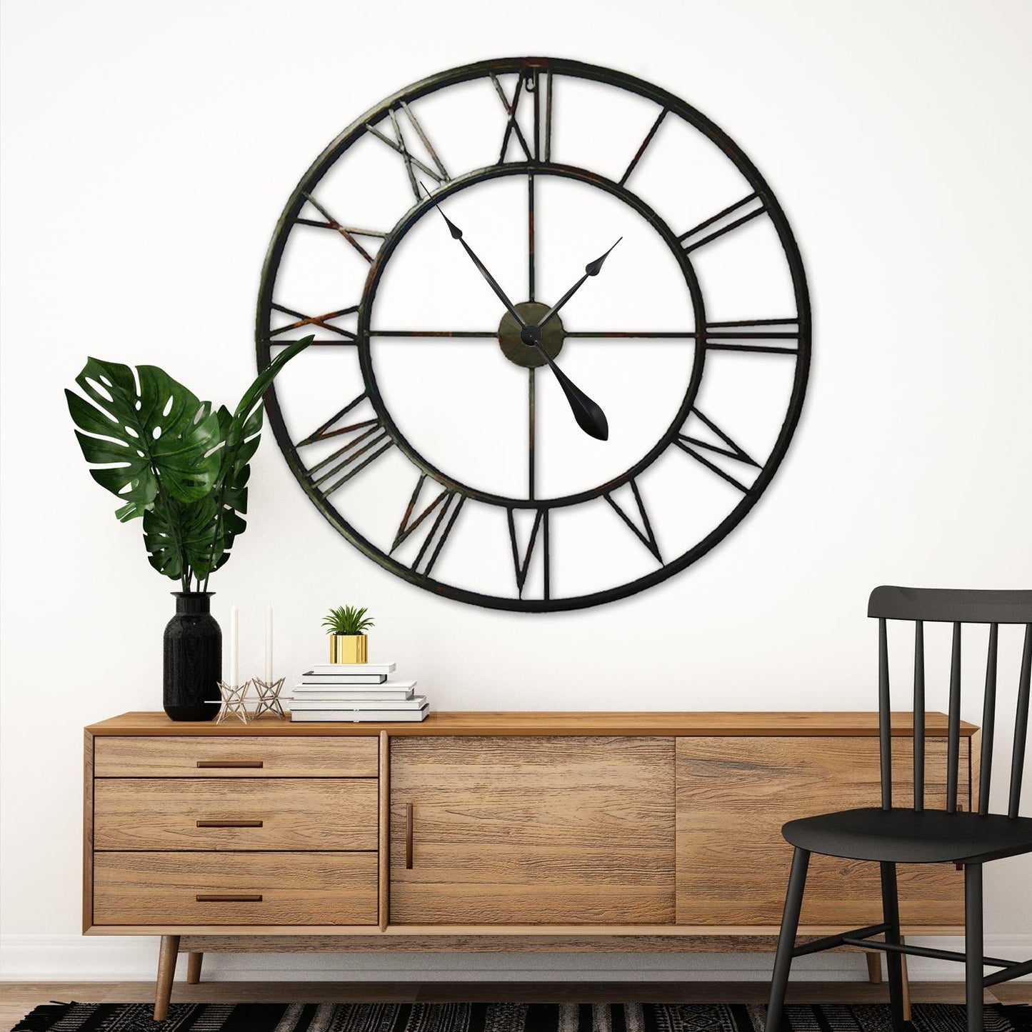 WC2064 - Roman No. Iron Wall Clock - 100 cm / 39.4 in