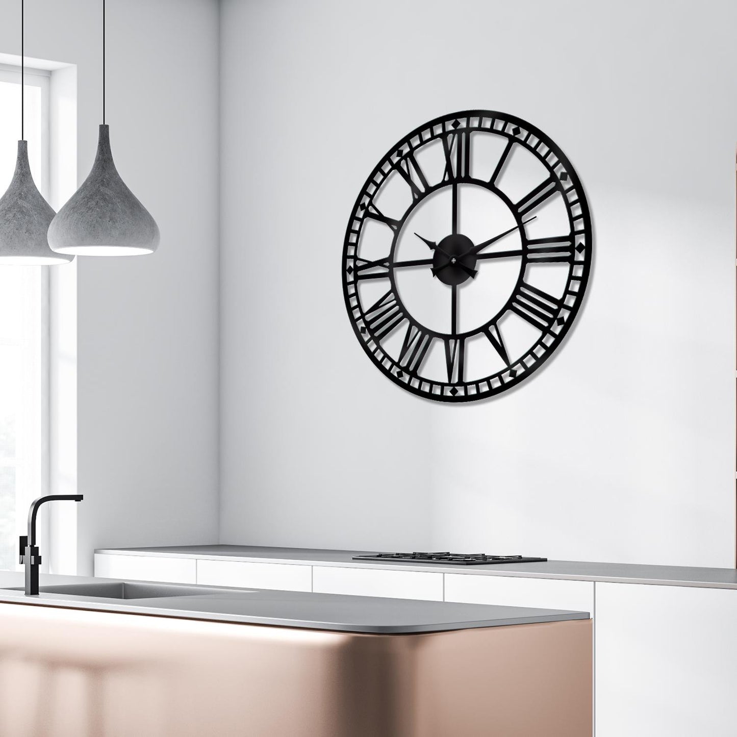 WC2123 - Walplus Westminster Big Ban Style Iron Wall Clock - 60 cm / 23.6 in