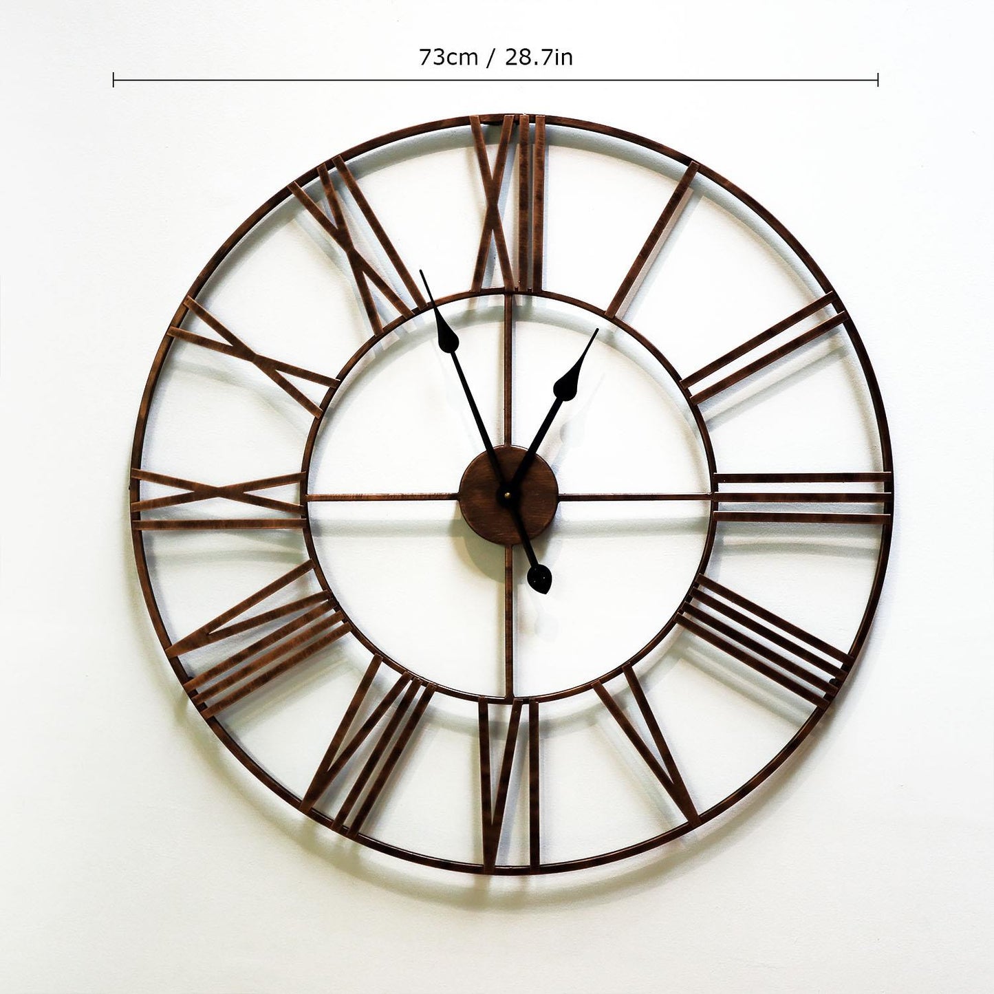 WC2148 - Classic Rustic Copper Vintage Roman Wall Clock - 73 cm / 28.7 in