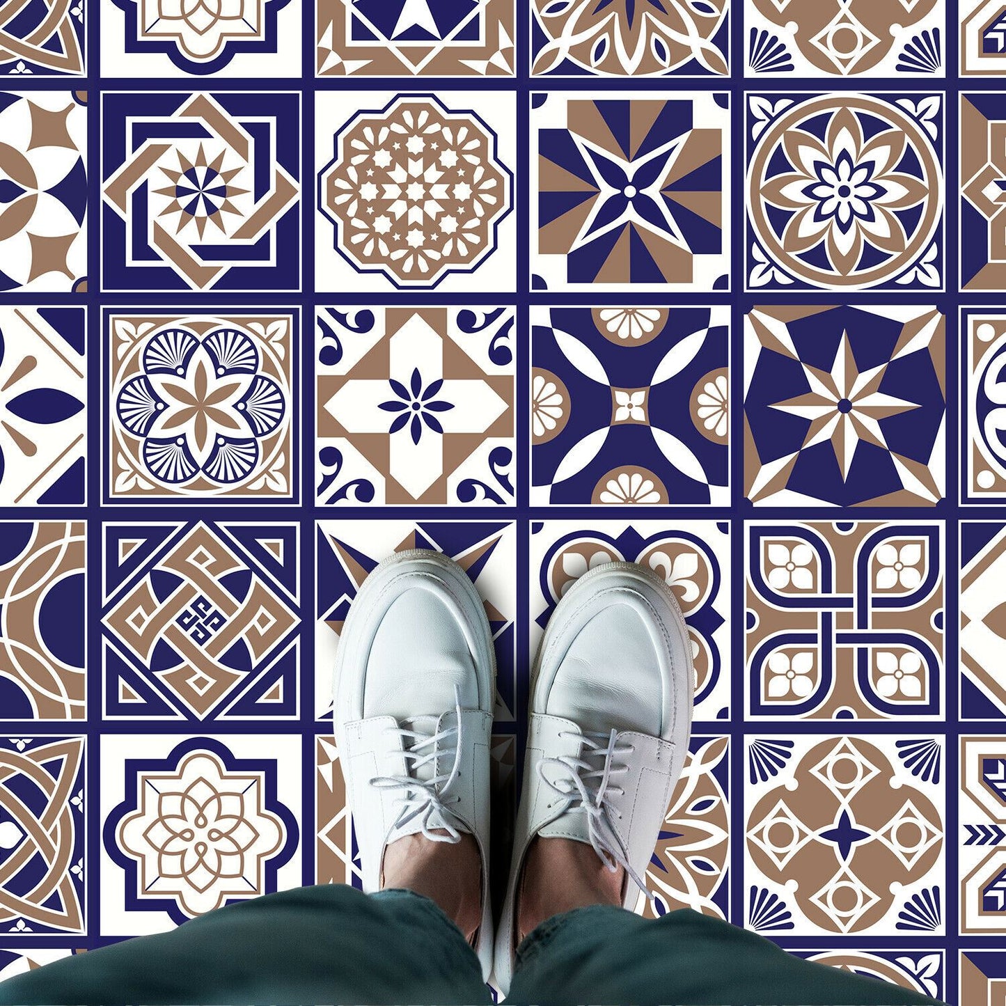 WFS6007 - Royal Tiles Floor Sticker 120cm x 60 cm