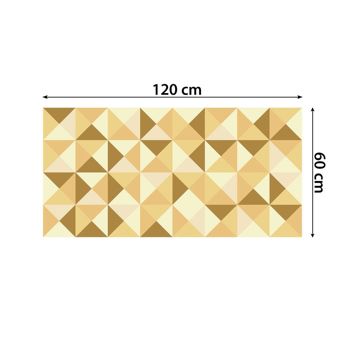 WFS6026 - Abstract Geometric Pattern Champagne Color Palette Floor Stickers 120cm x 60 cm
