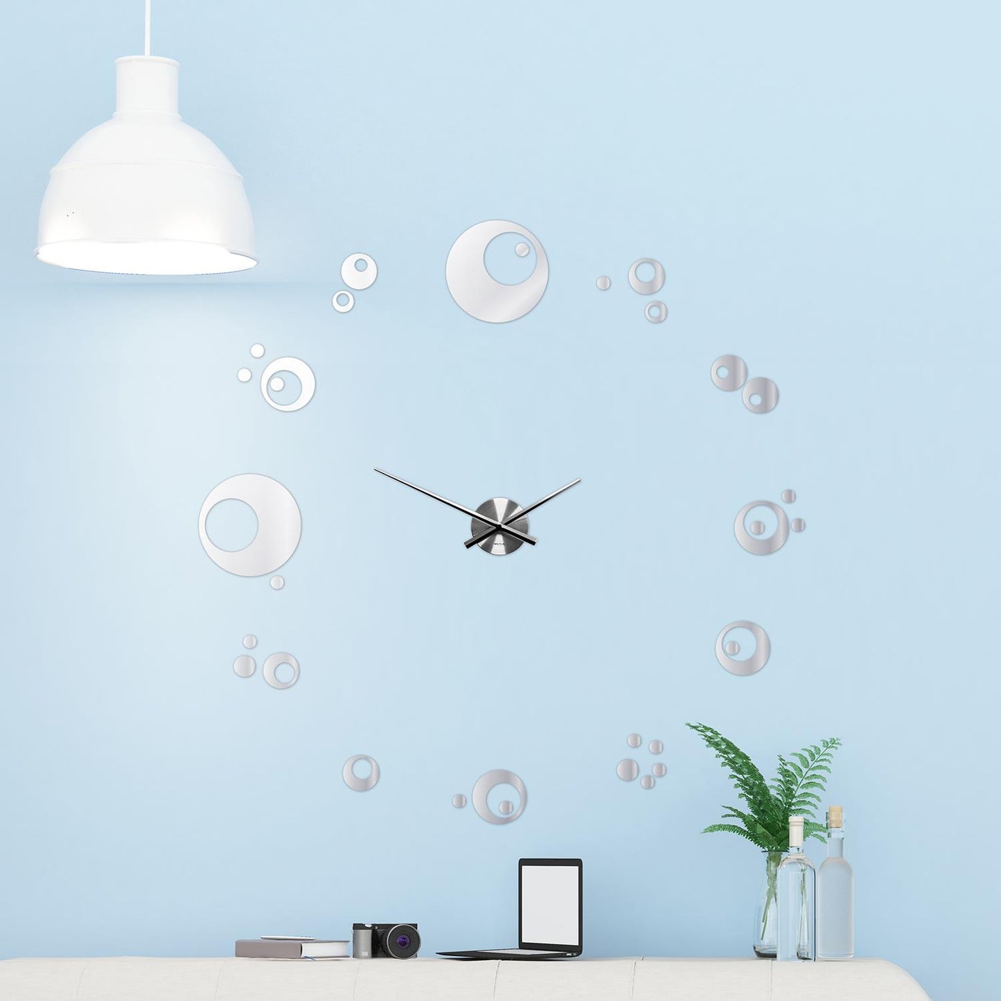 WC2116 - COM - WSM2054 + WC2051 - Circles Mirror Wall Clock