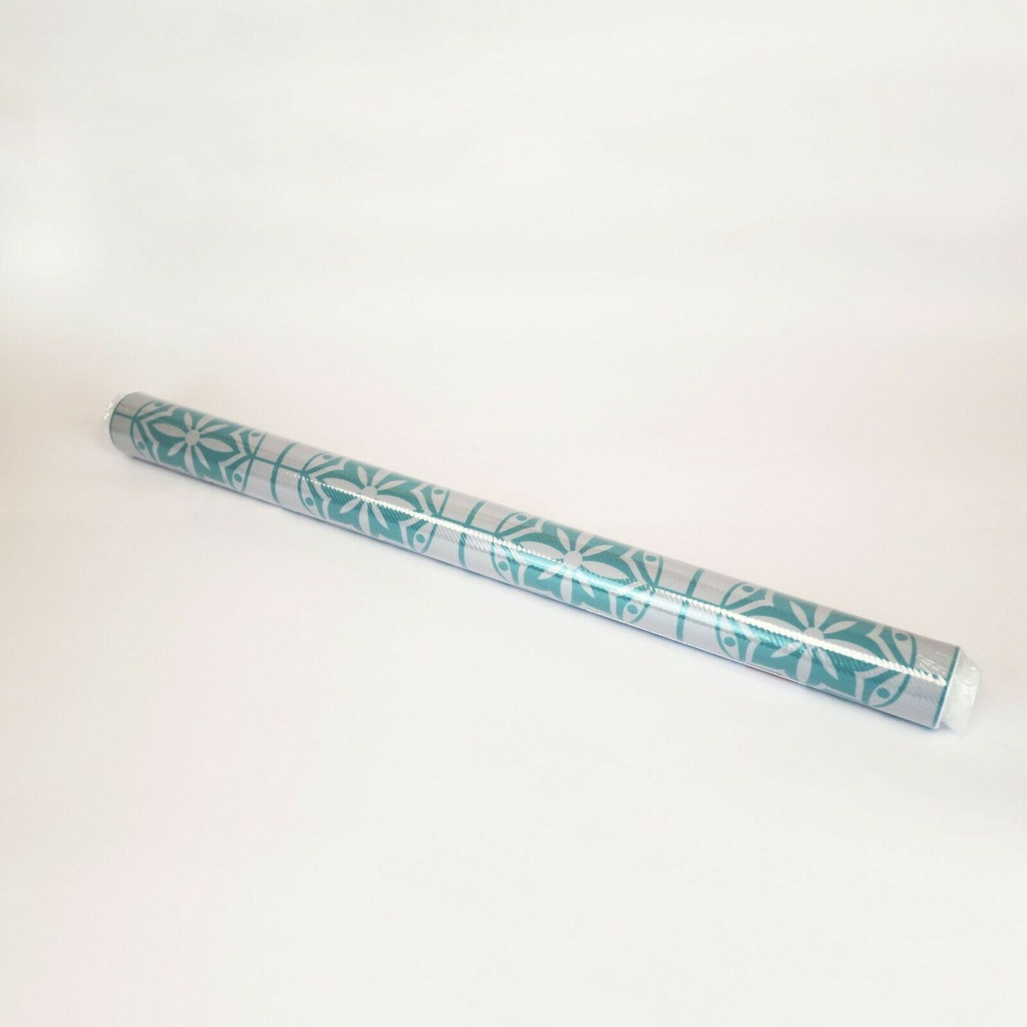 WFS6020 - Seamless Turquoise Shaded Floral Pattern Floor Stickers 120cm x 60 cm