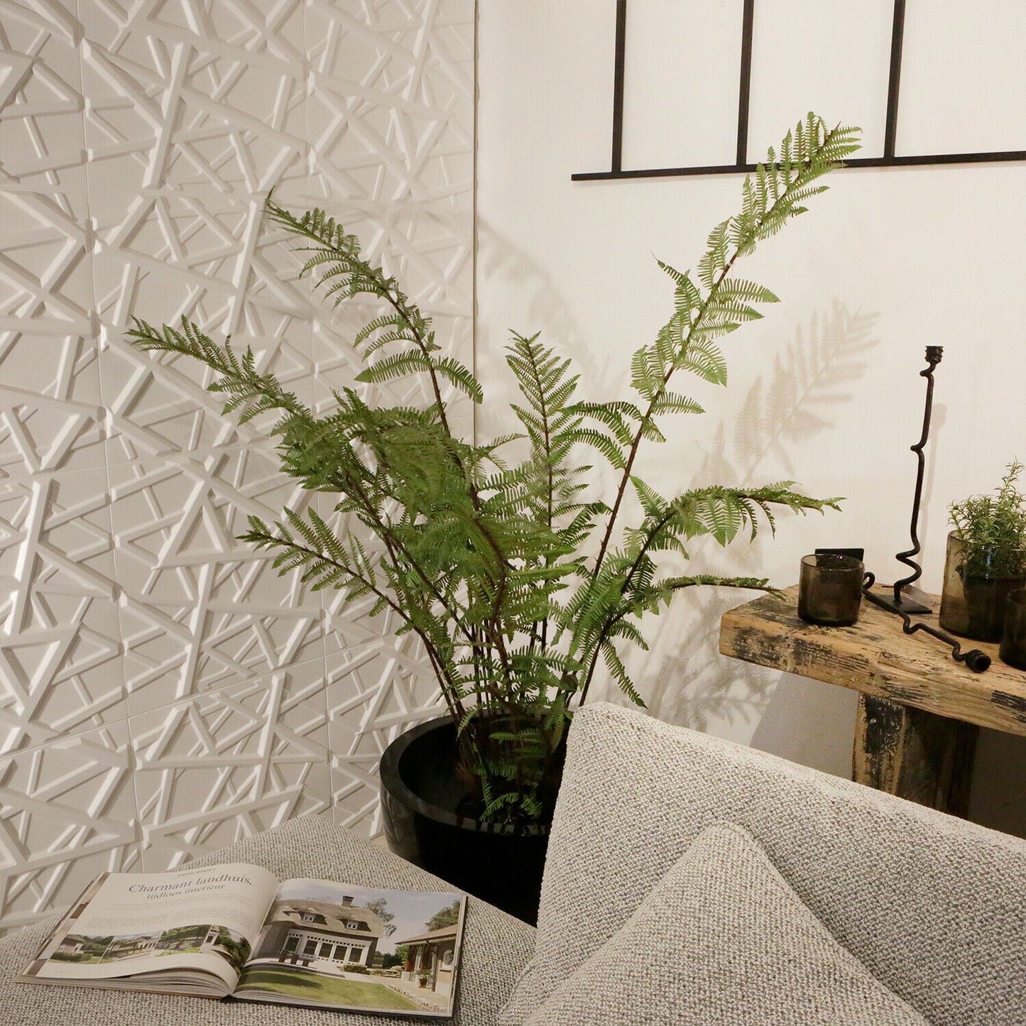 W3DP0018 - GA-WA26 Olivia Eco Friendly 3D Wall Panels Decorative Tiles - 50x50 cm - 12 Boards (for 3 sqm2)