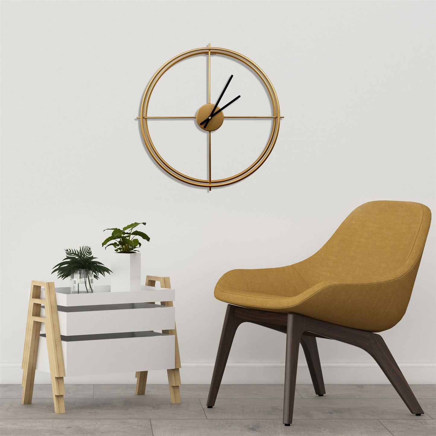 WC2137 - Gold Larry's Minimalist Iron Wall Clock - 50 cm / 19.7 in