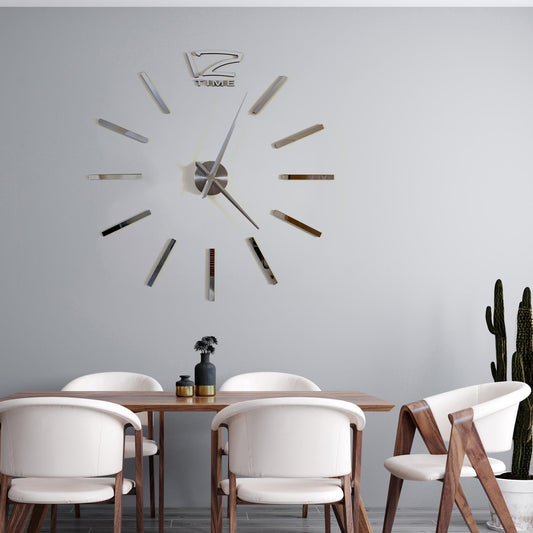 WC2048 - Silver 3D Giant Vinyl Clock