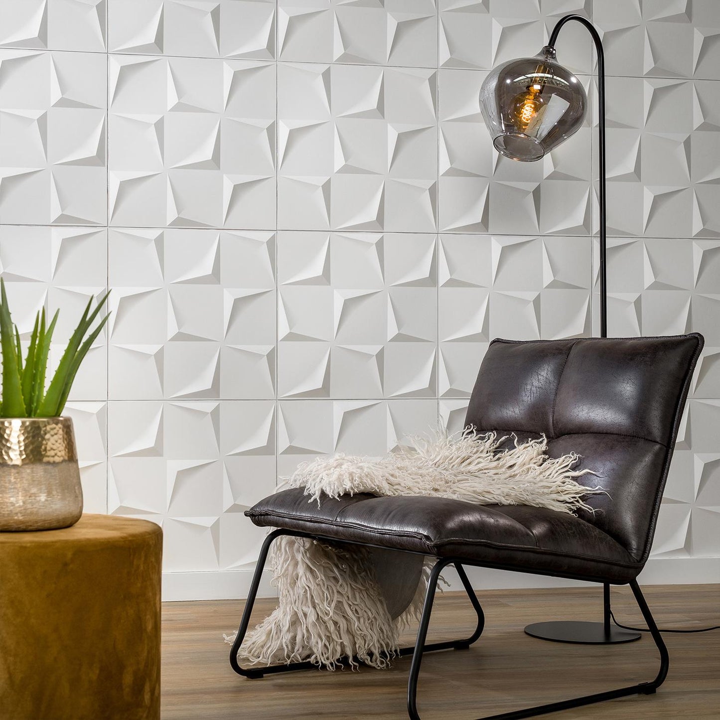 W3DPGAWA28 - Beau Eco Friendly 3D Wall Panels Decorative Tiles - 50x50 cm - 12 Boards (for 3 sqm2)