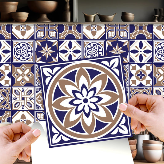 WT1507 - Royal Tiles Wall Stickers - 15 cm x 15 cm - 24 pcs.