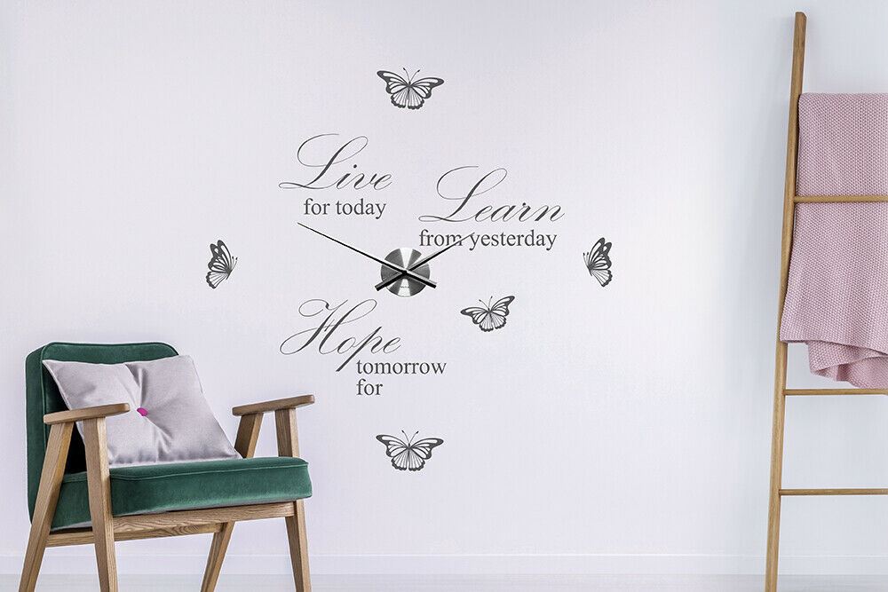 WC2105 - COM - WS3024G + WC2051 - Live Learn Hope Quote Wall Clock